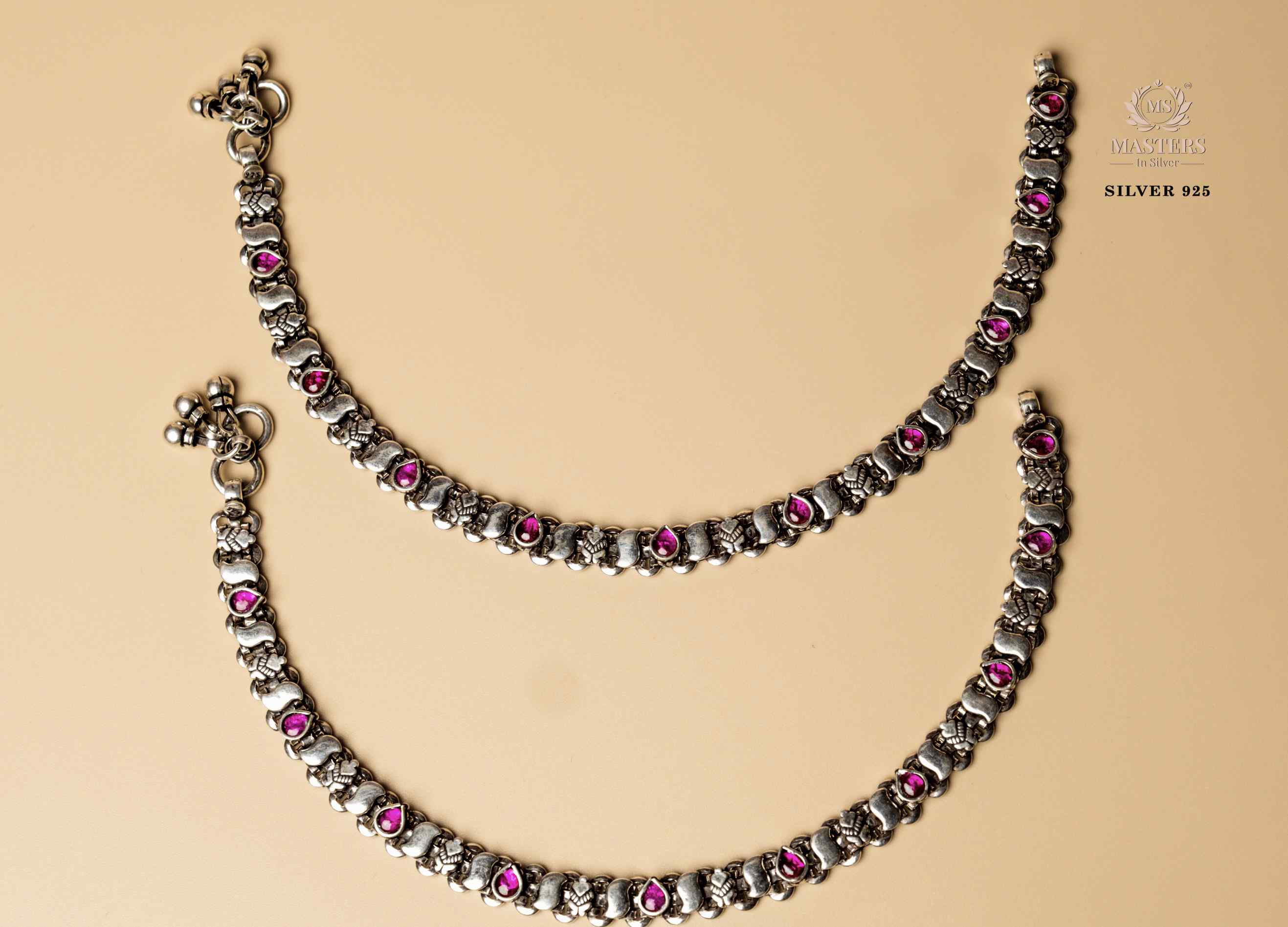 OXIDISED CUTSTONE PREMIUM ANKLETS OCCASIONAL / REGULAR USE