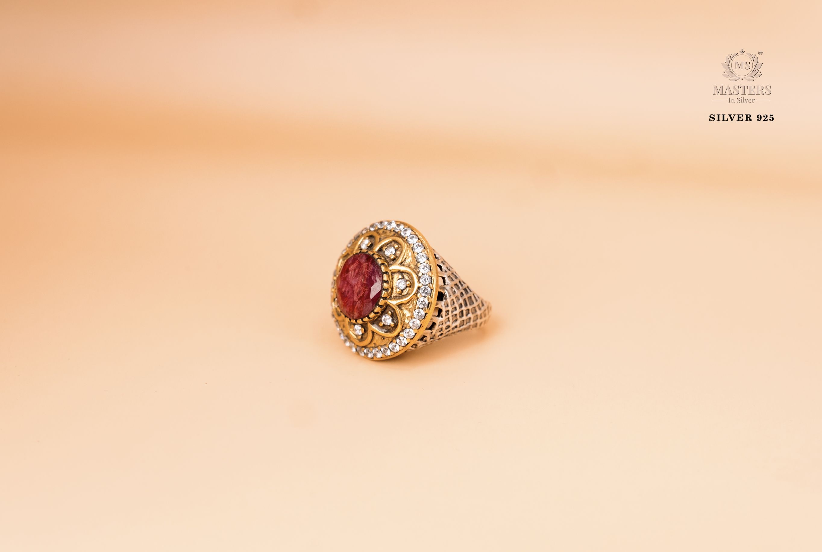 GOLDEN COCKTAIL RING IMPORTED OCCASIONAL WEAR
