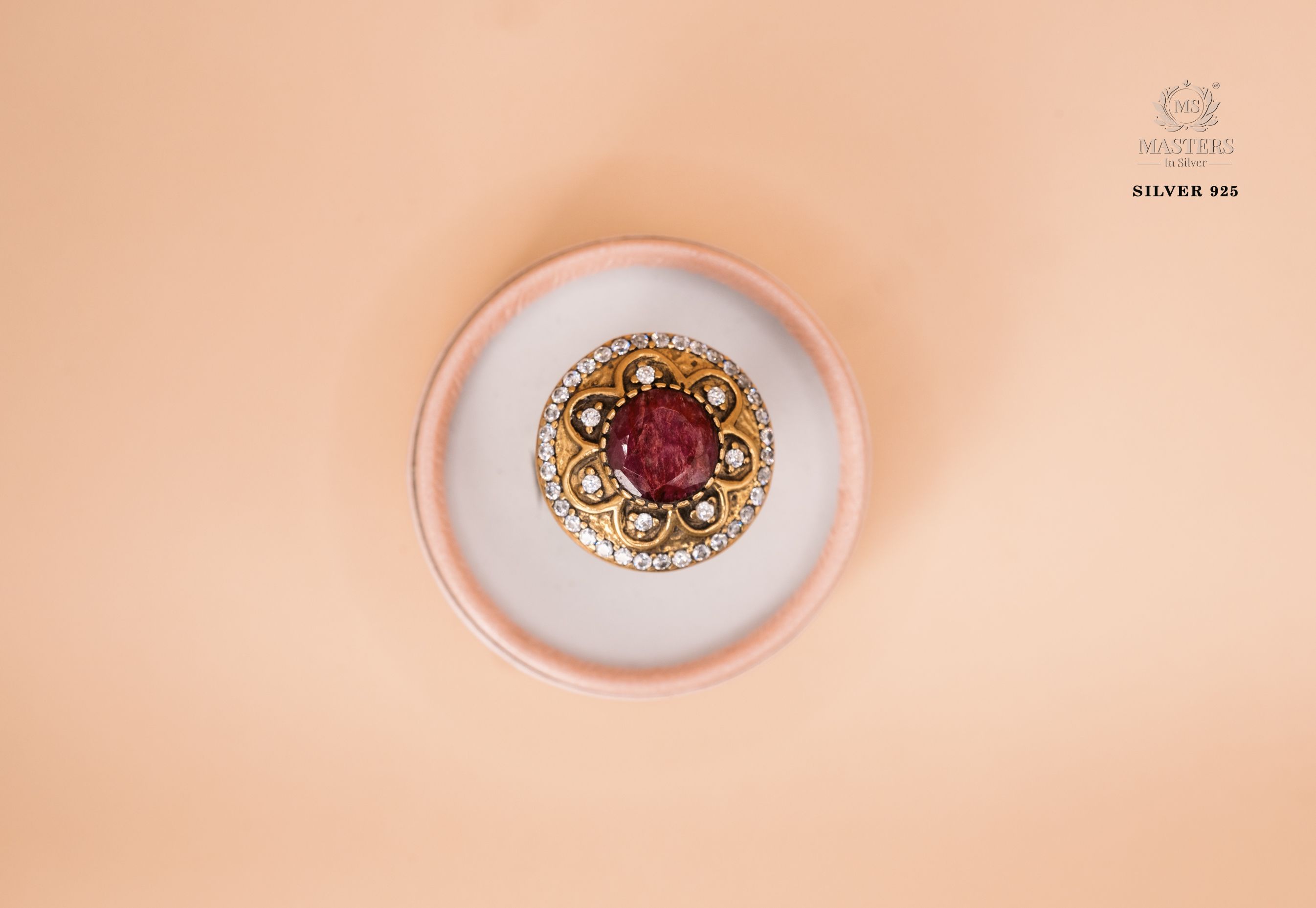 GOLDEN COCKTAIL RING IMPORTED OCCASIONAL WEAR