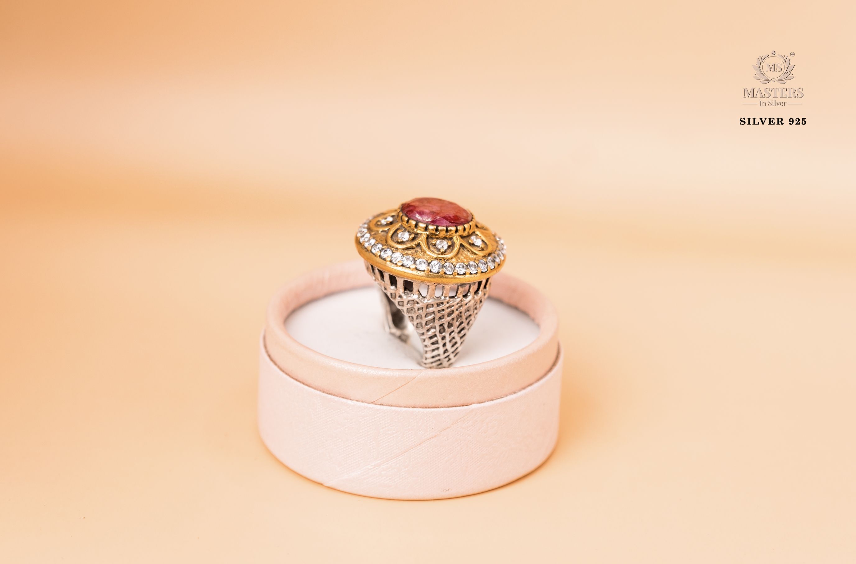 GOLDEN COCKTAIL RING IMPORTED OCCASIONAL WEAR