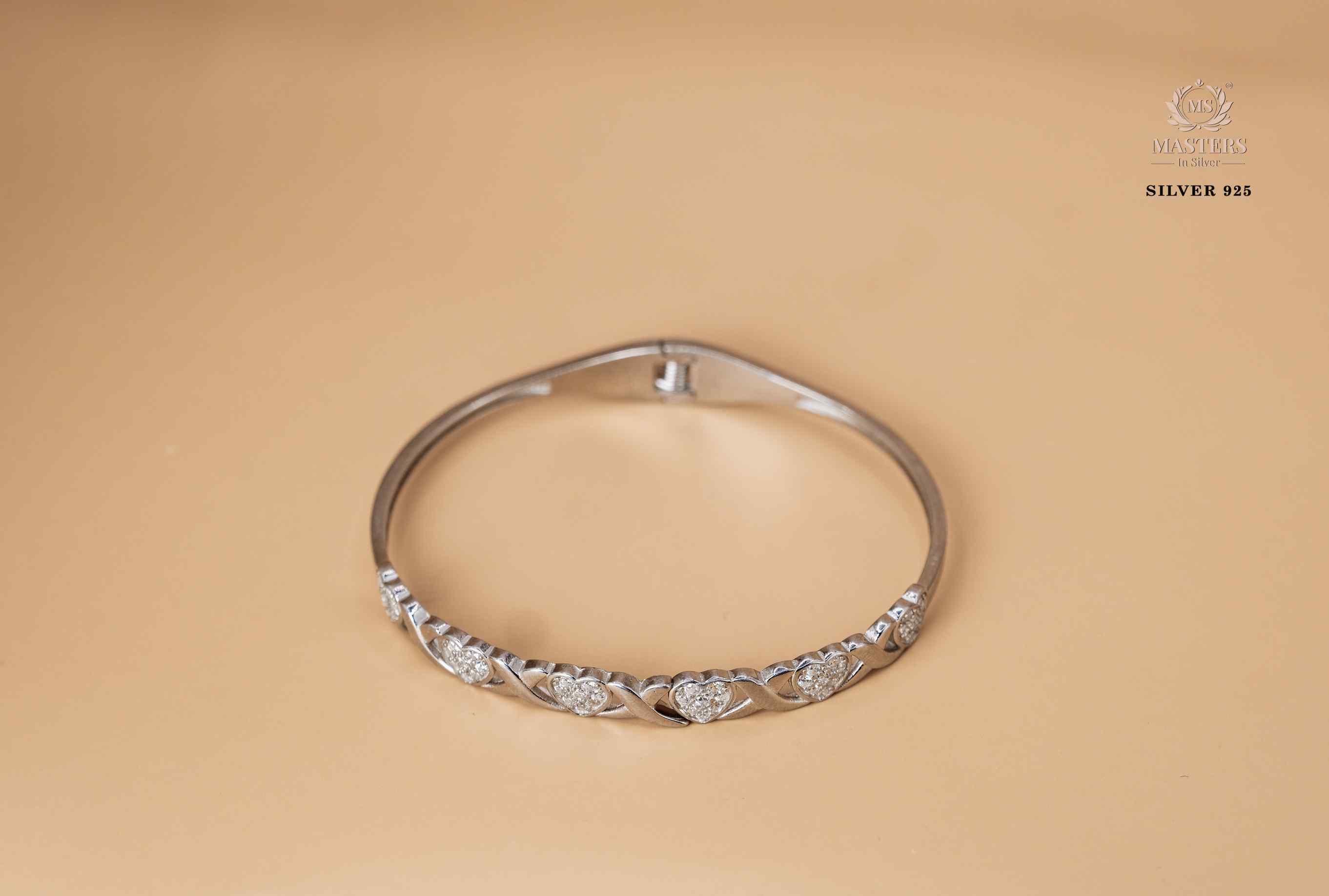 STERLING SLEEK DUAL LOCK SAFETY EQUIPPED ZIRCON STUDDED