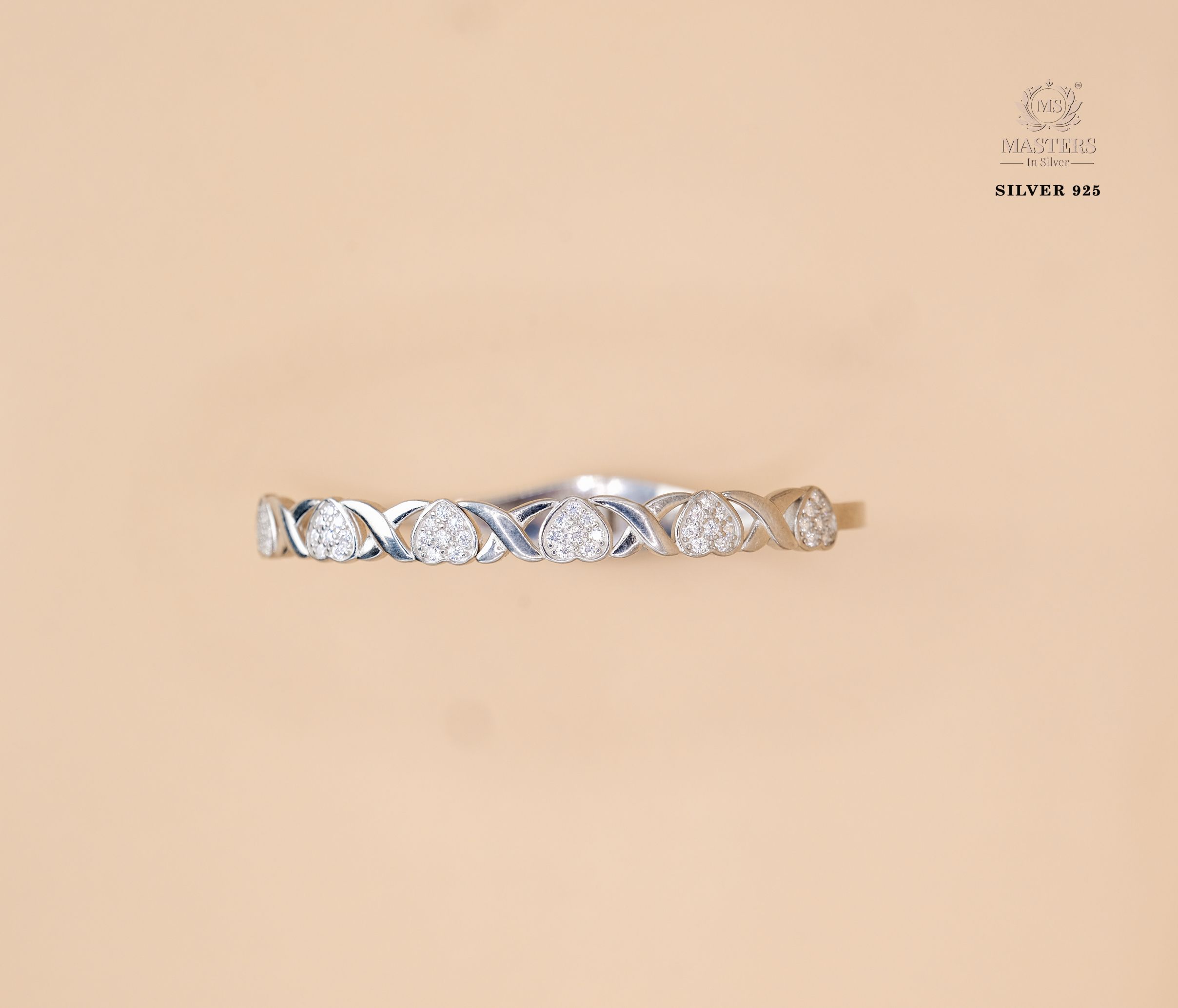 STERLING SLEEK DUAL LOCK SAFETY EQUIPPED ZIRCON STUDDED