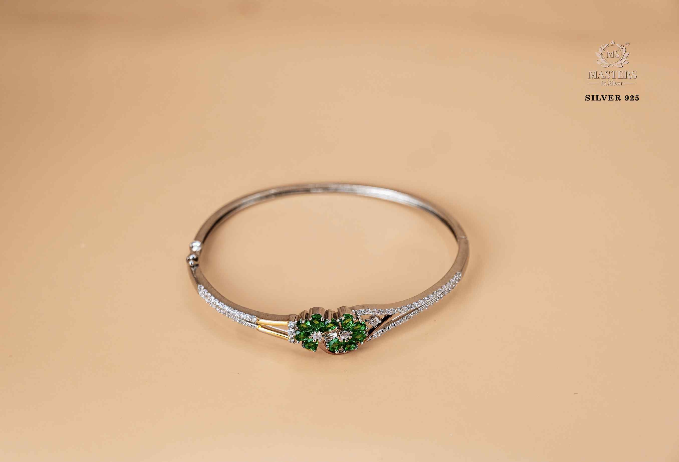 STERLING SLEEK DUAL LOCK SAFETY EQUIPPED ZIRCON STUDDED