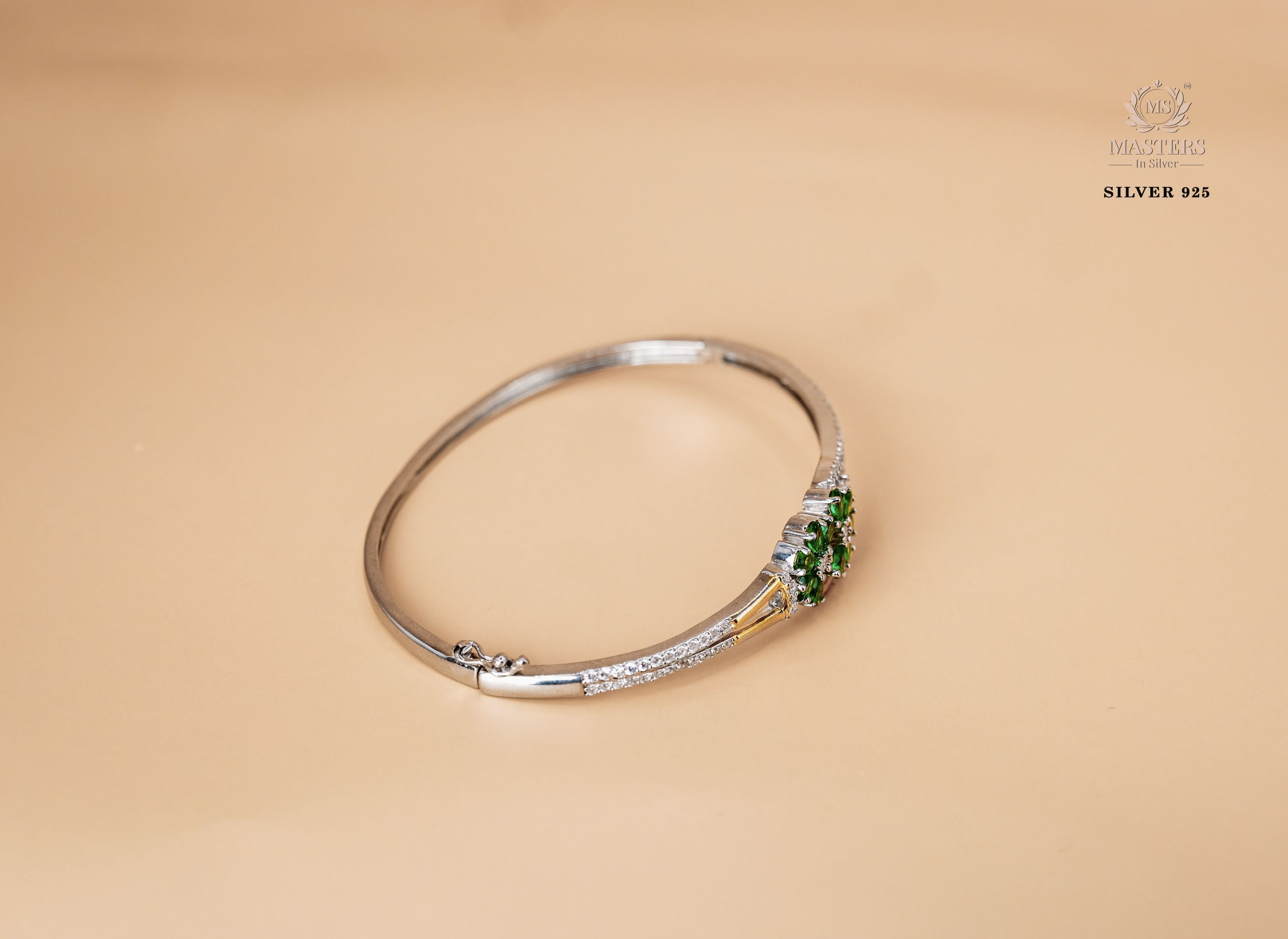 STERLING SLEEK DUAL LOCK SAFETY EQUIPPED ZIRCON STUDDED