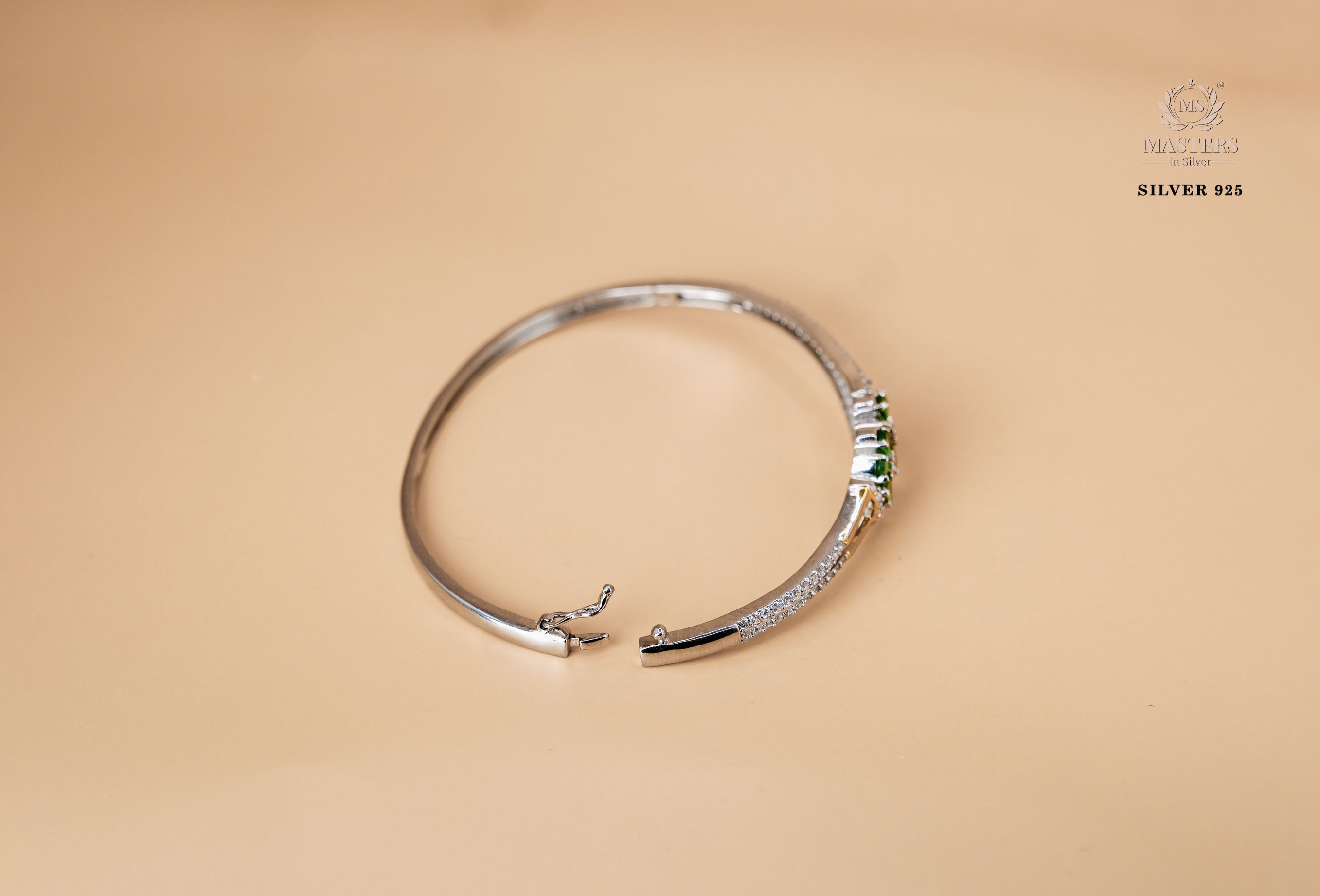 STERLING SLEEK DUAL LOCK SAFETY EQUIPPED ZIRCON STUDDED