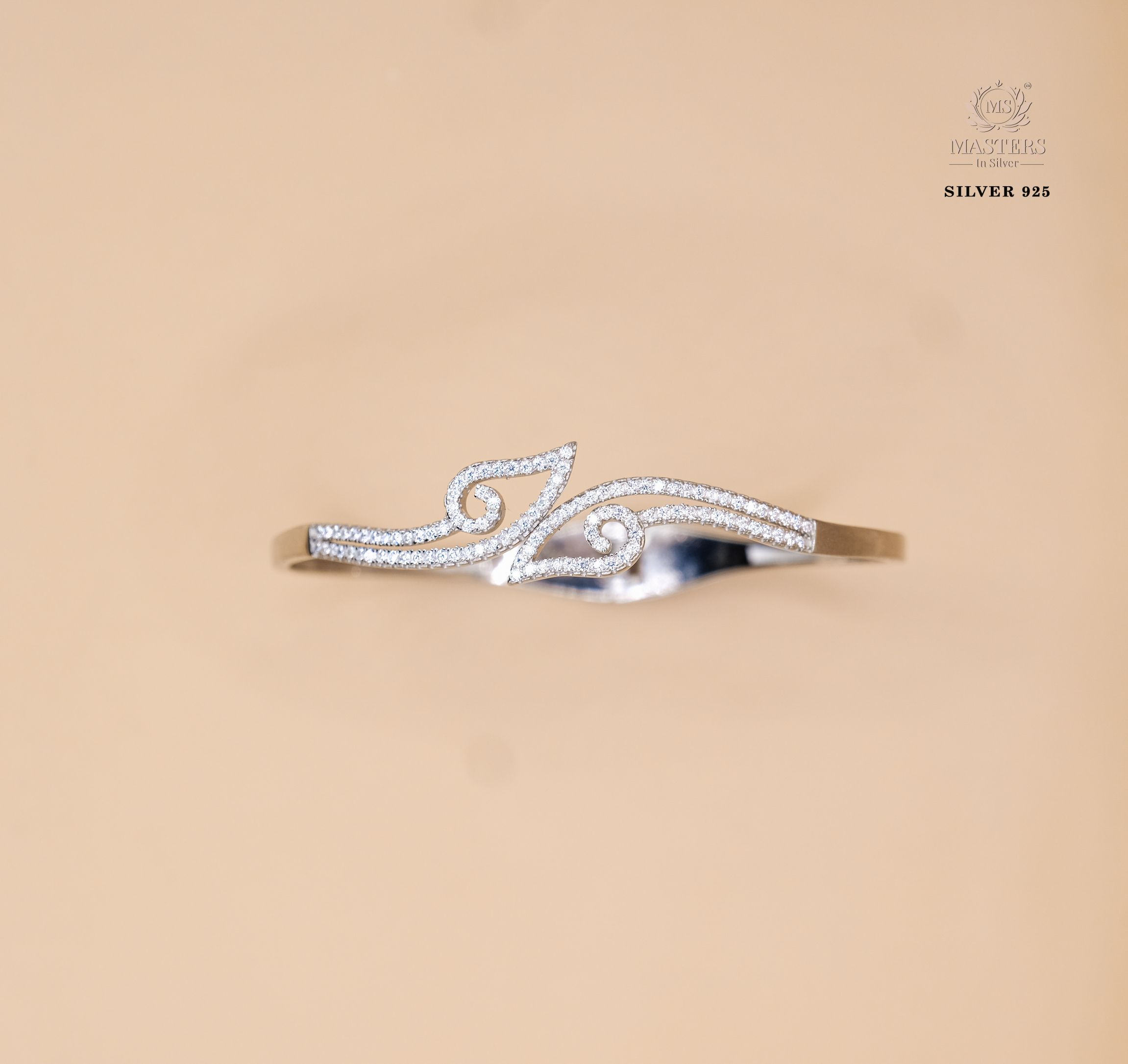 STERLING SLEEK DUAL LOCK SAFETY EQUIPPED ZIRCON STUDDED