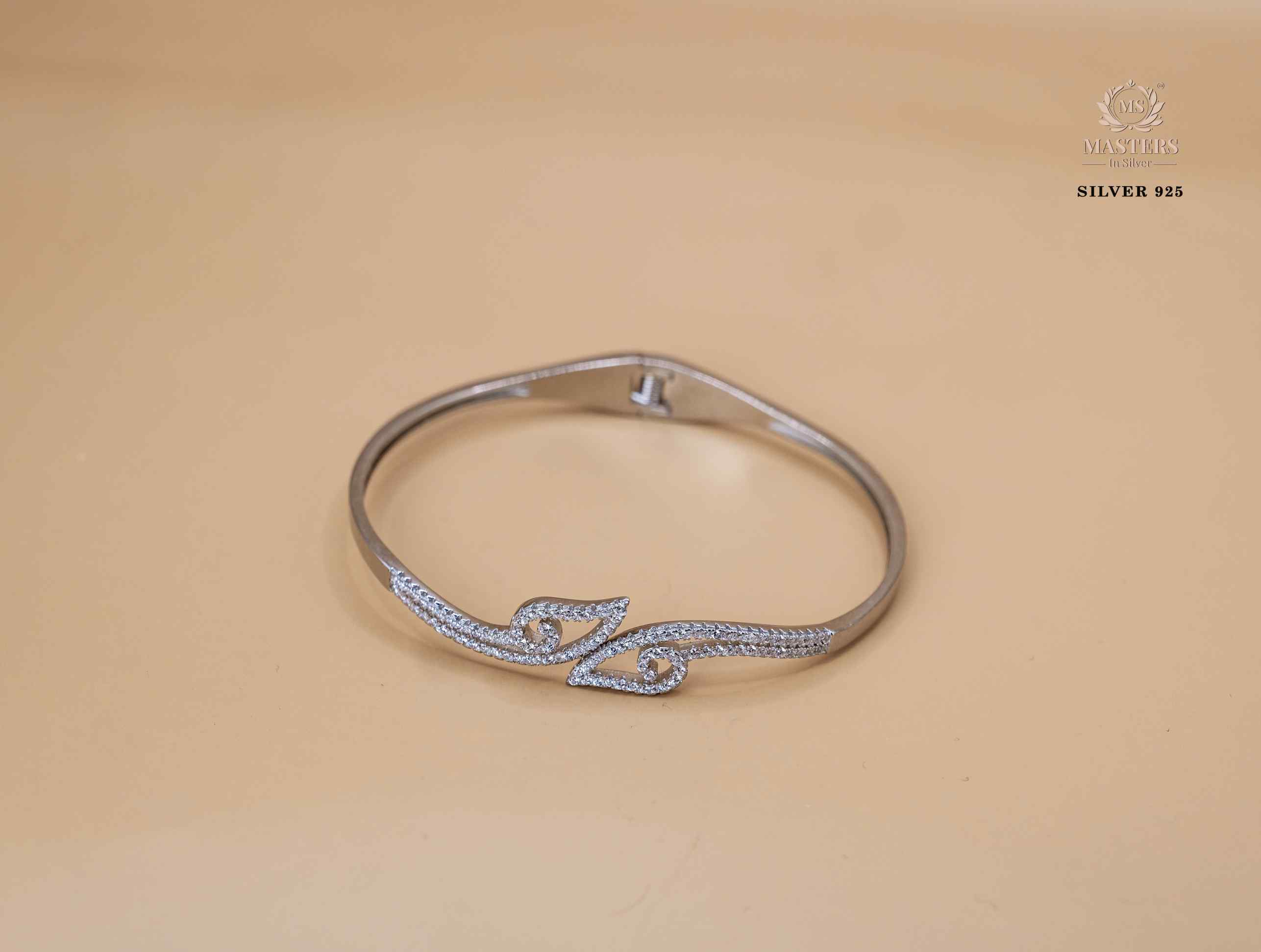 STERLING SLEEK DUAL LOCK SAFETY EQUIPPED ZIRCON STUDDED