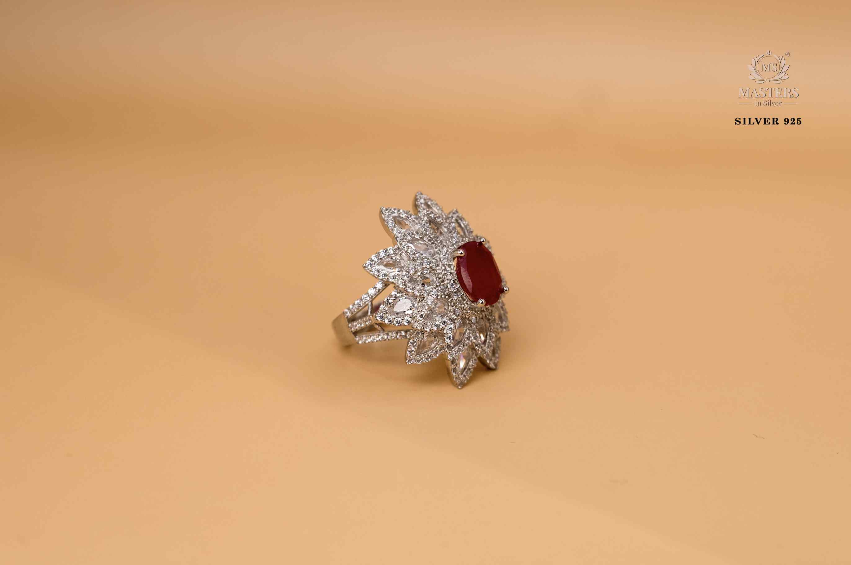 ORIGINAL IMPORTED COCKTAIL SILVER 925 RING