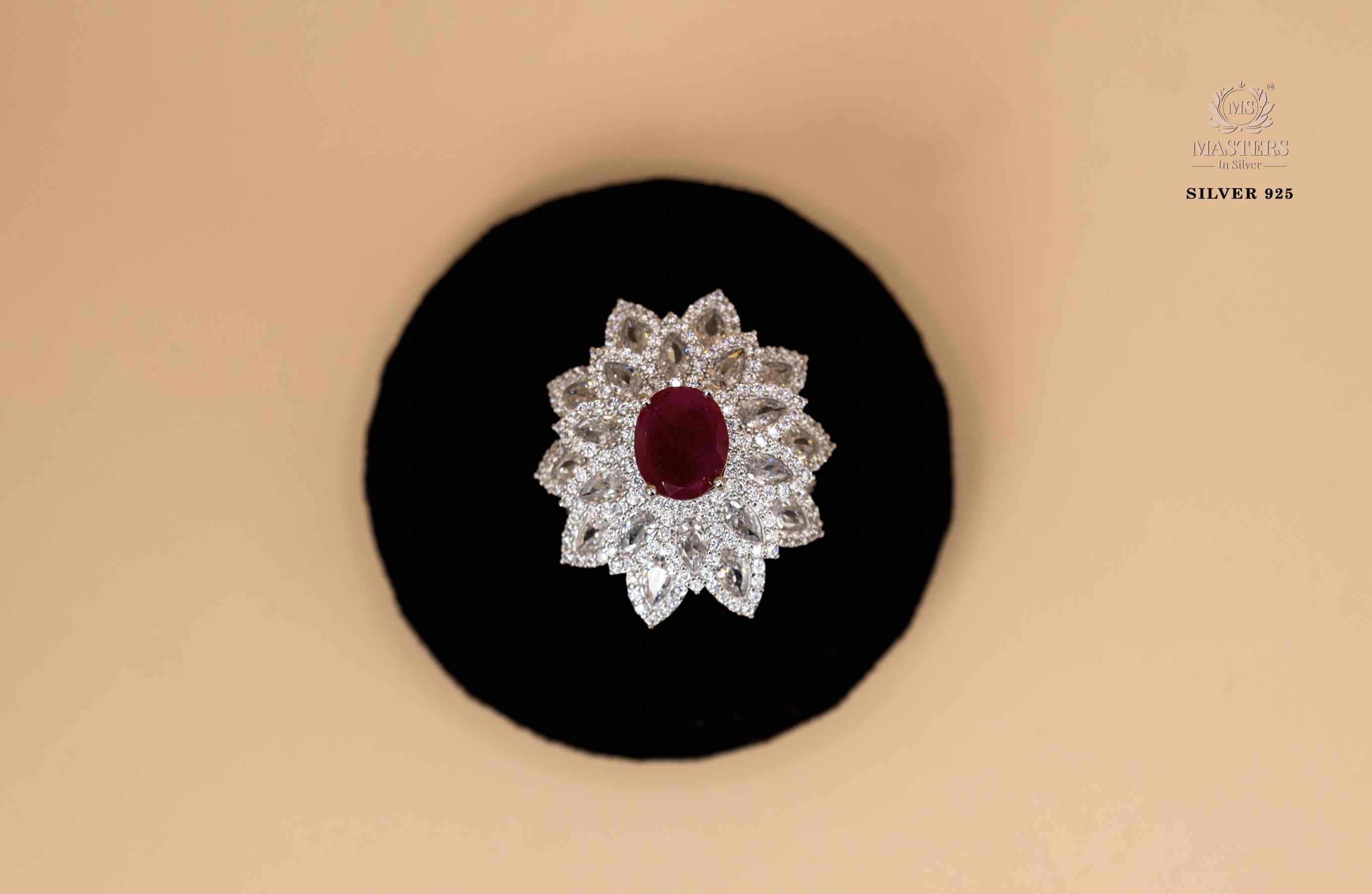 ORIGINAL IMPORTED COCKTAIL SILVER 925 RING