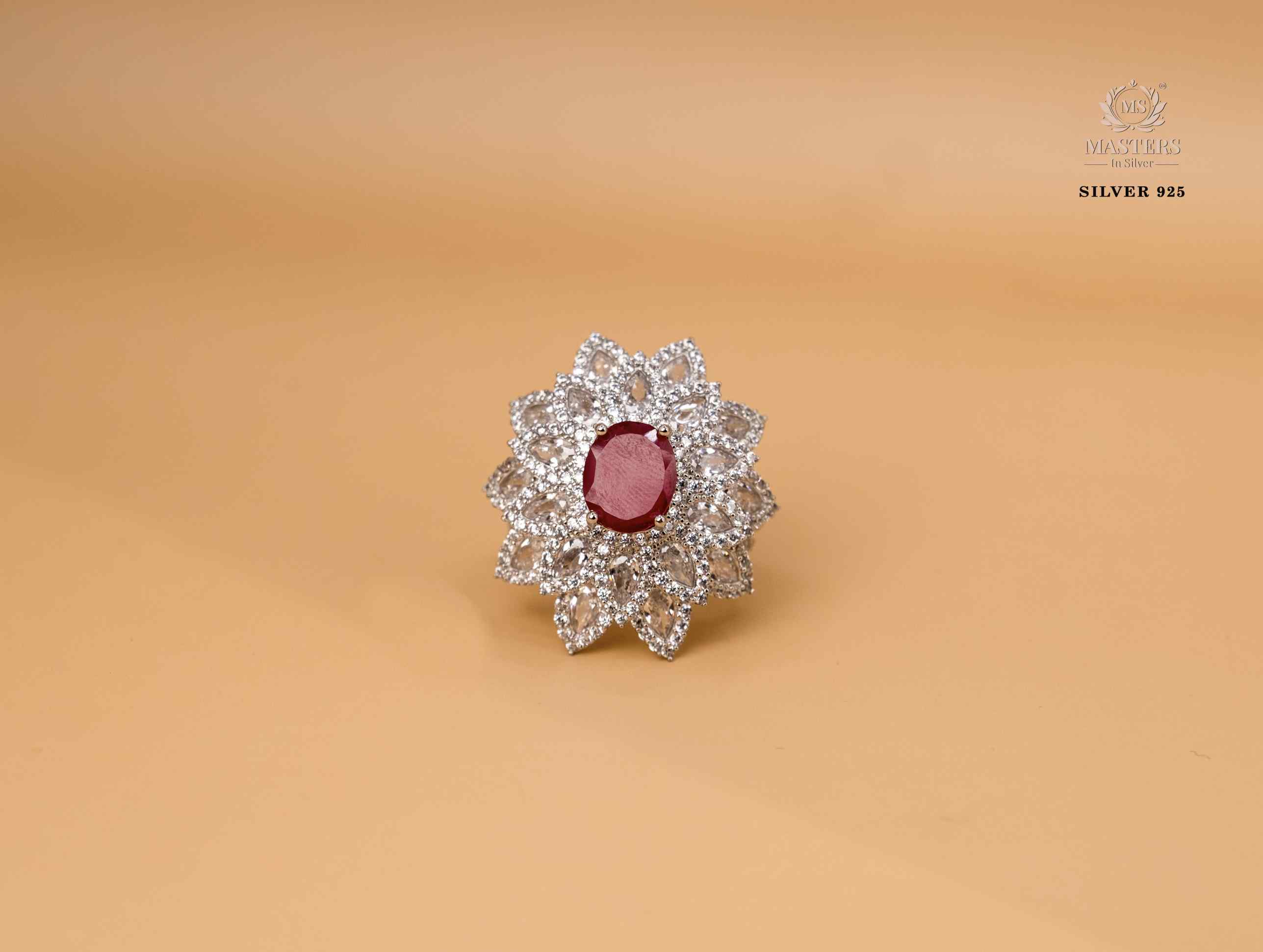 ORIGINAL IMPORTED COCKTAIL SILVER 925 RING