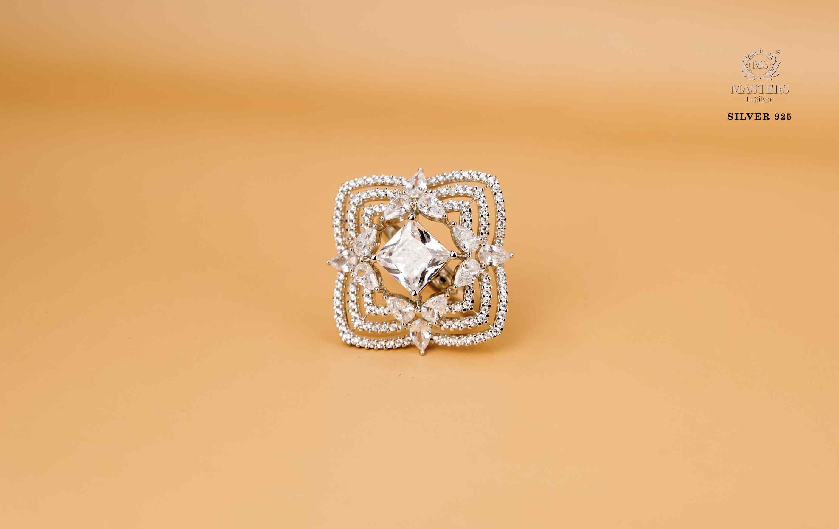 ORIGINAL IMPORTED COCKTAIL SILVER 925 RING