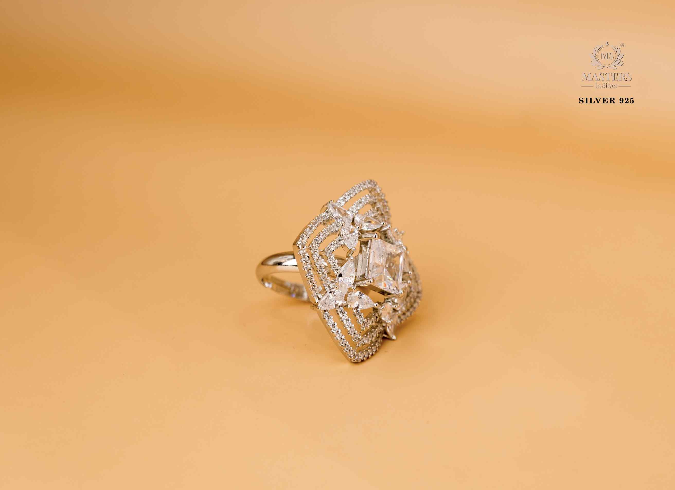 ORIGINAL IMPORTED COCKTAIL SILVER 925 RING