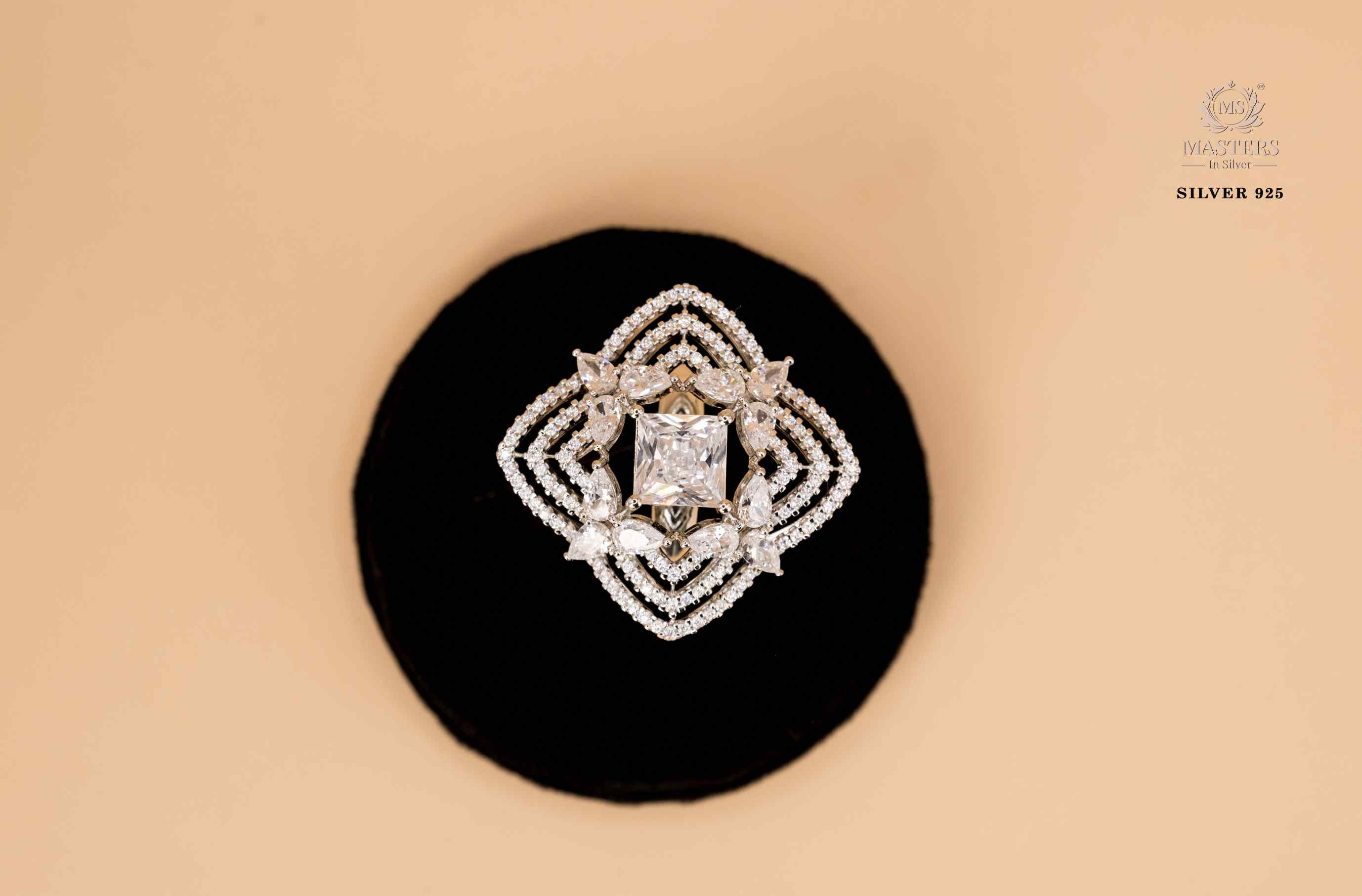 ORIGINAL IMPORTED COCKTAIL SILVER 925 RING