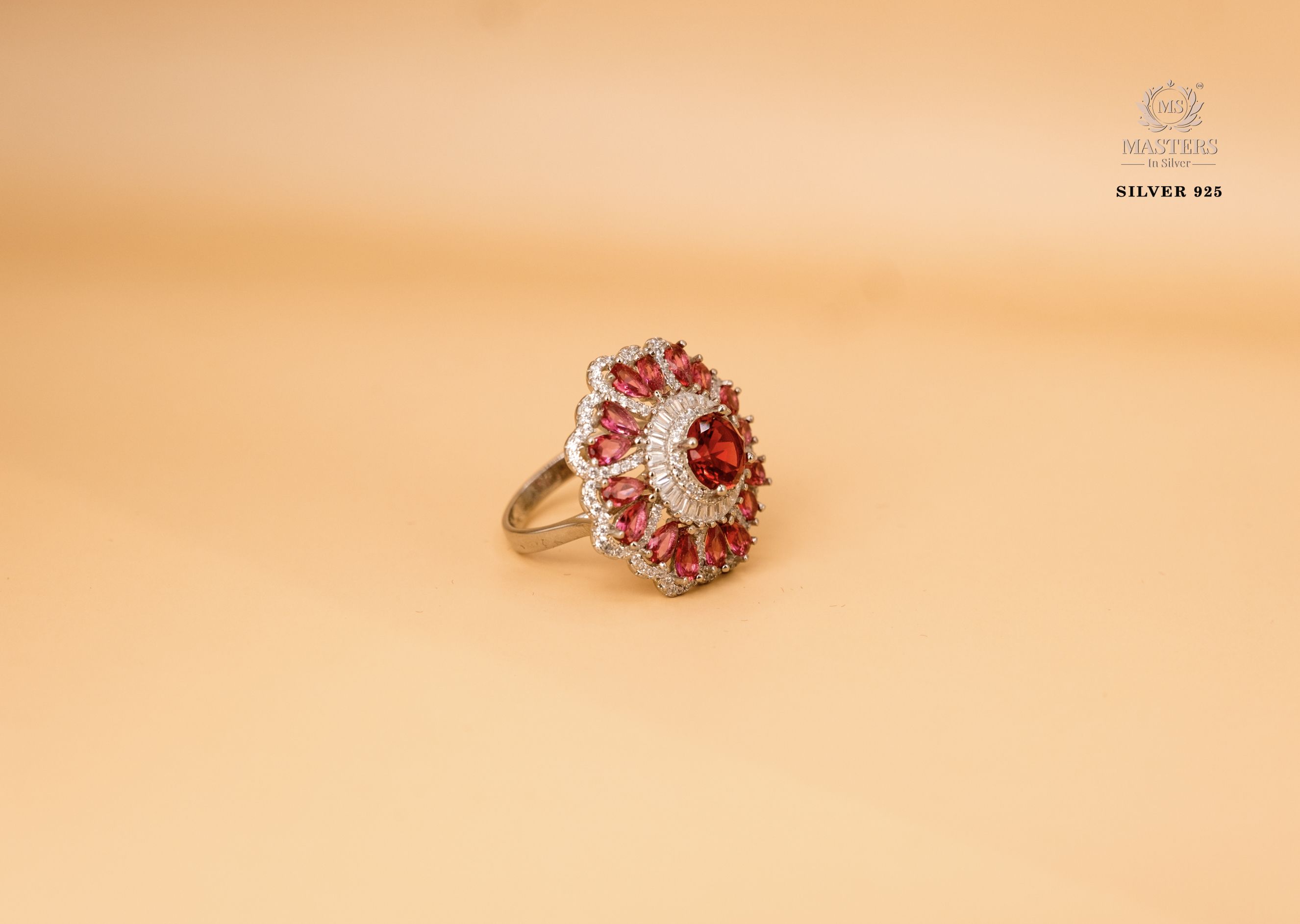 ORIGINAL IMPORTED COCKTAIL SILVER 925 RING