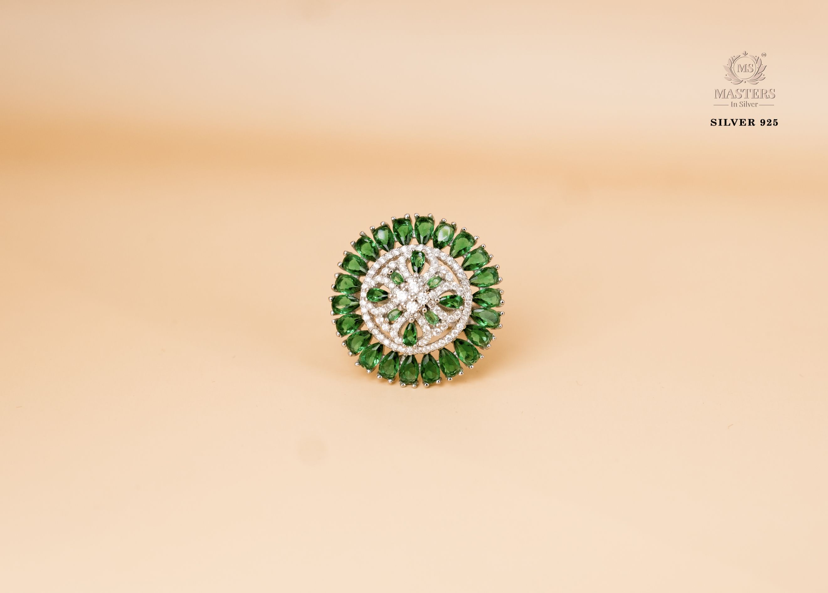 ORIGINAL IMPORTED COCKTAIL SILVER 925 RING