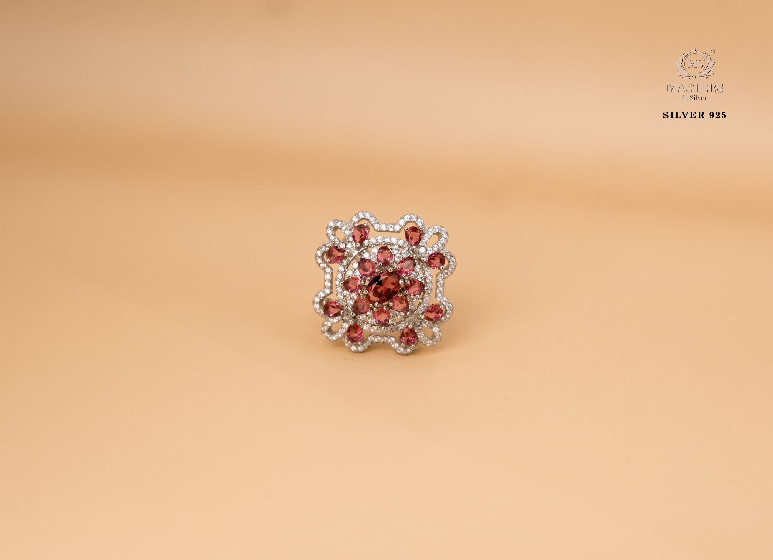 ORIGINAL IMPORTED COCKTAIL SILVER 925 RING