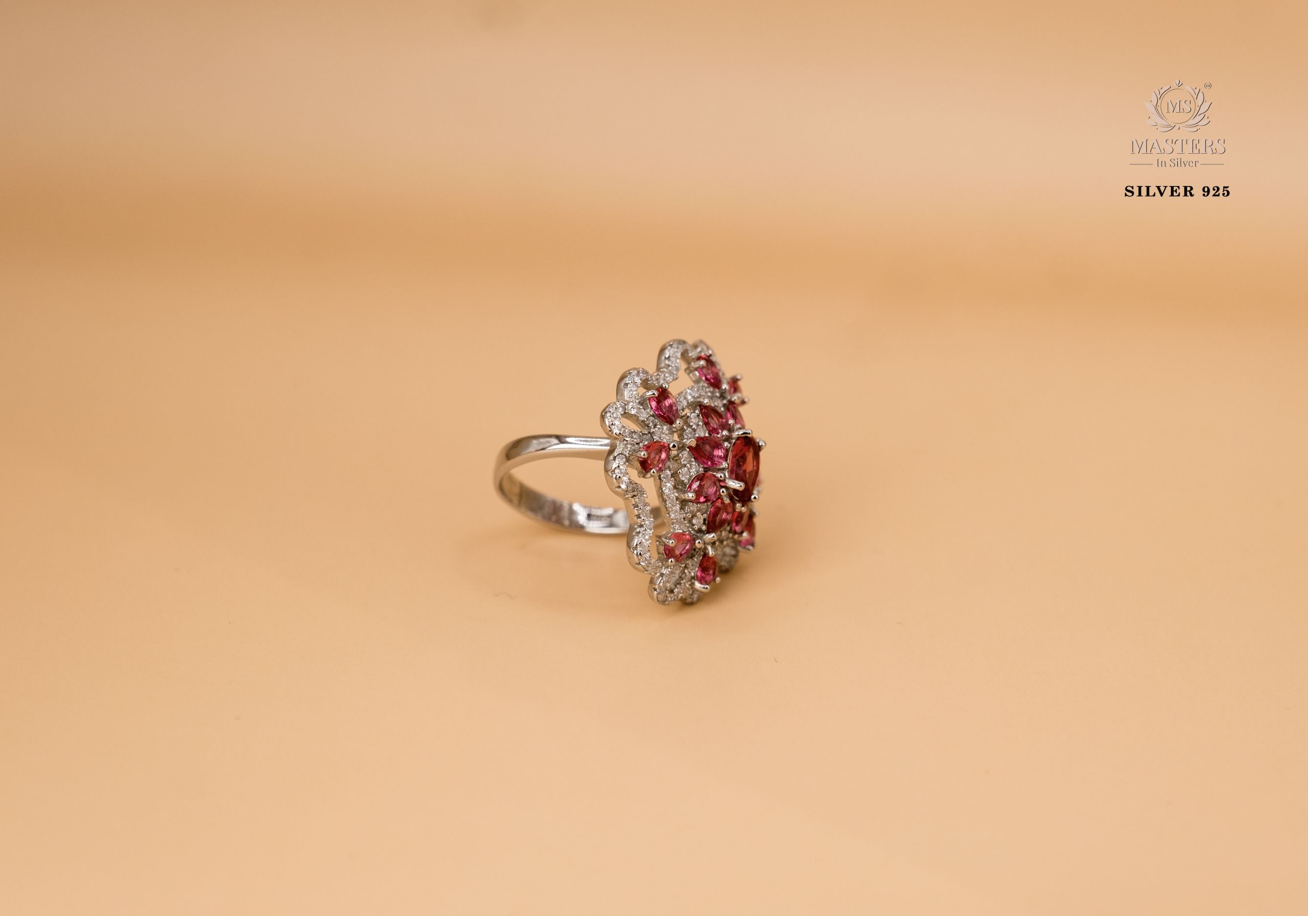 ORIGINAL IMPORTED COCKTAIL SILVER 925 RING