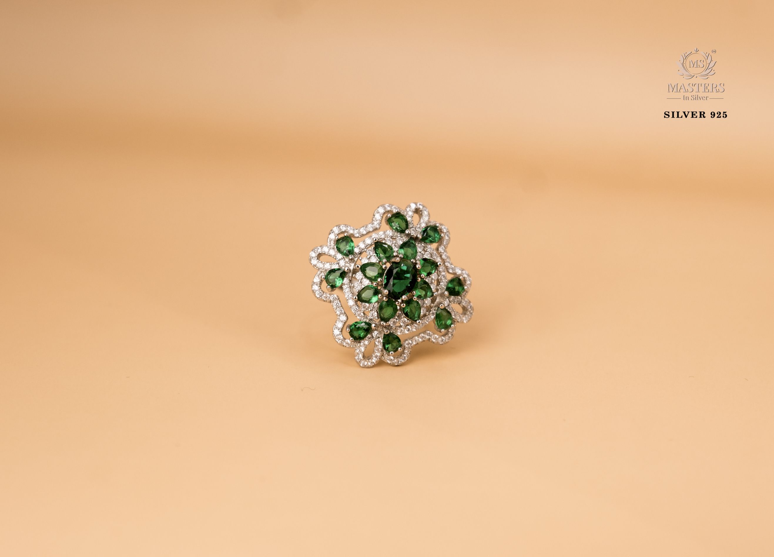 ORIGINAL IMPORTED COCKTAIL SILVER 925 RING
