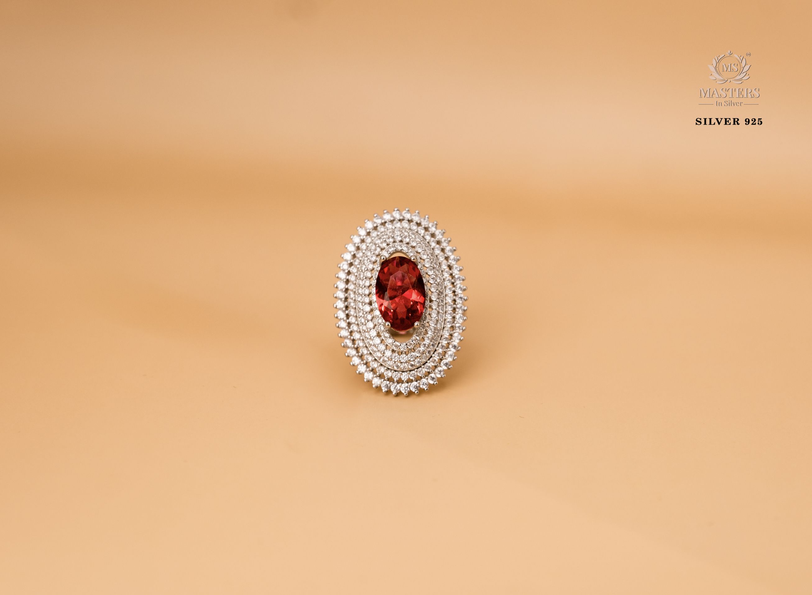 ORIGINAL IMPORTED COCKTAIL SILVER 925 RING