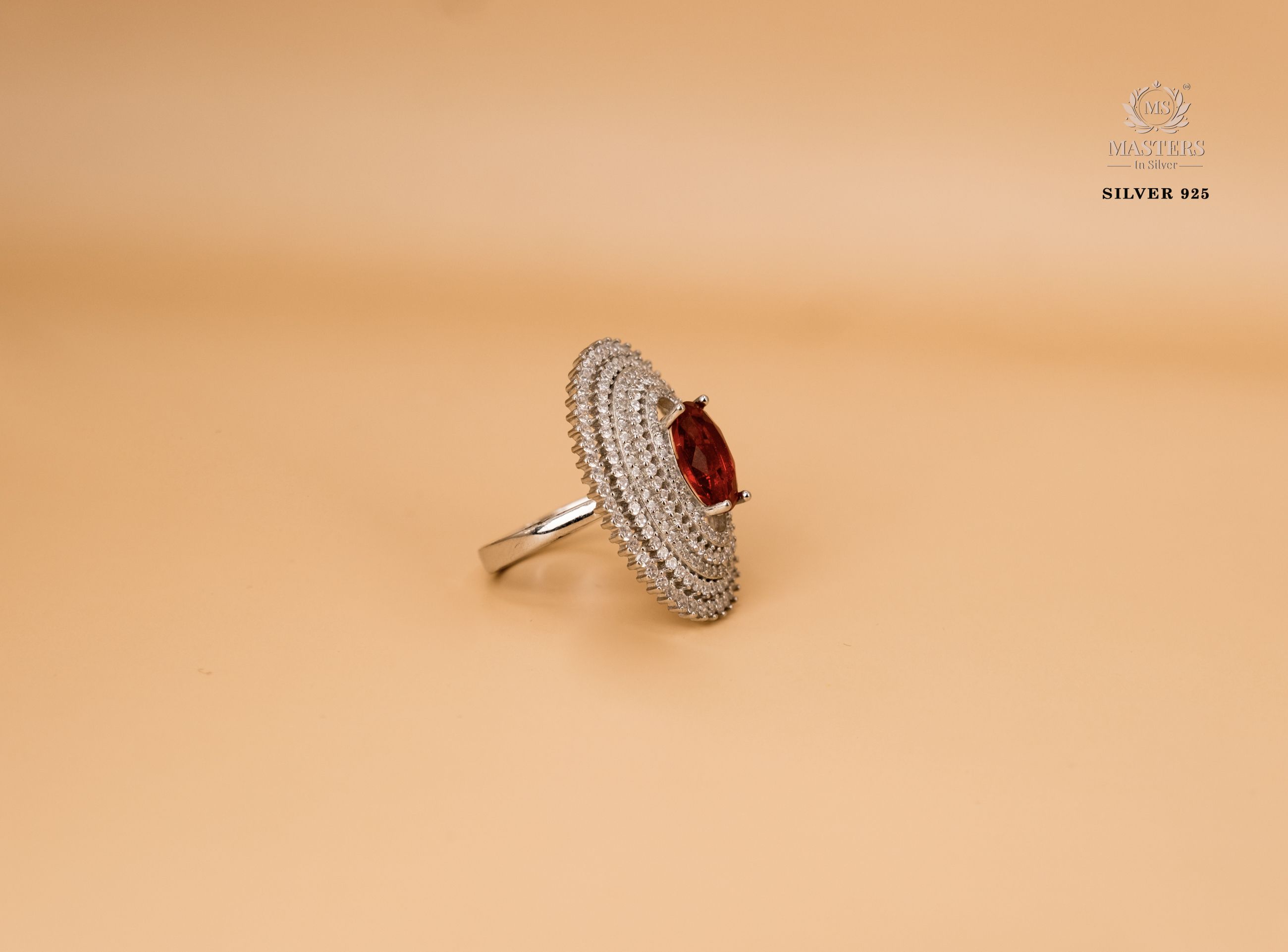 ORIGINAL IMPORTED COCKTAIL SILVER 925 RING
