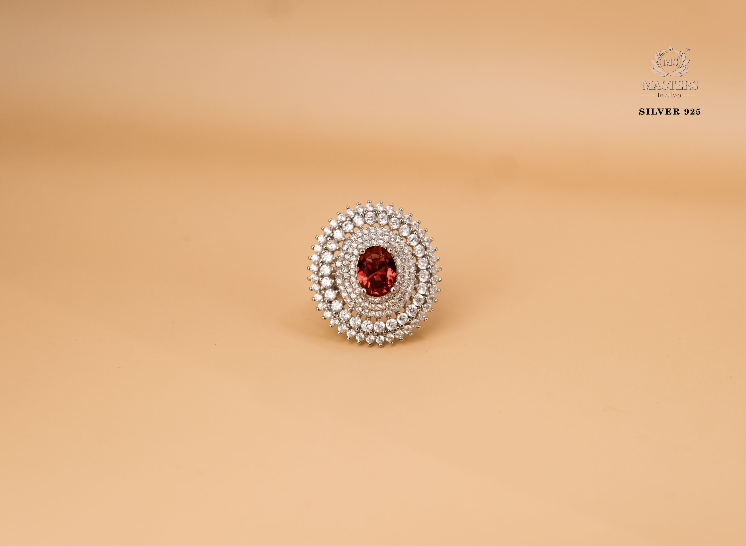 ORIGINAL IMPORTED COCKTAIL SILVER 925 RING
