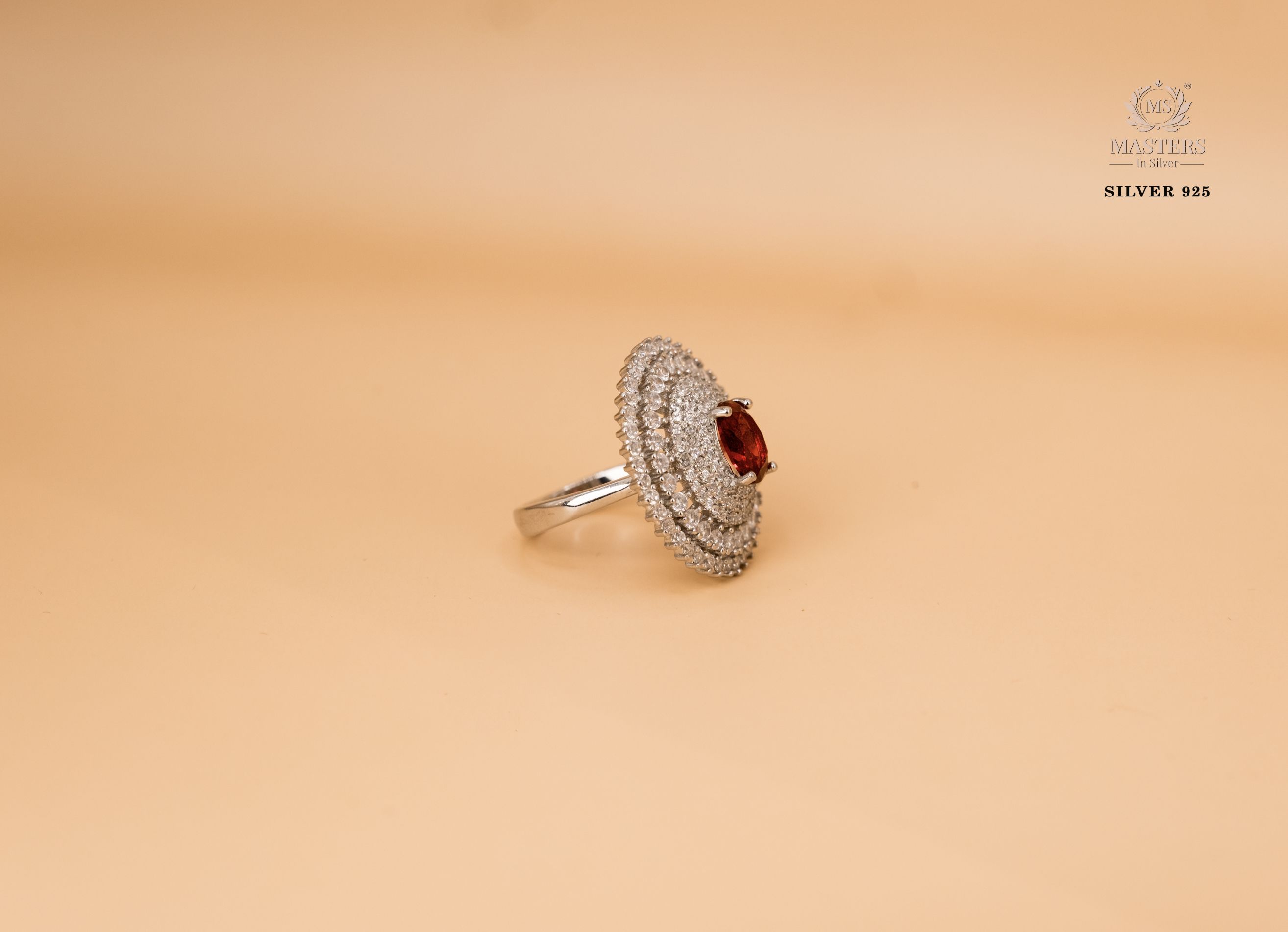 ORIGINAL IMPORTED COCKTAIL SILVER 925 RING