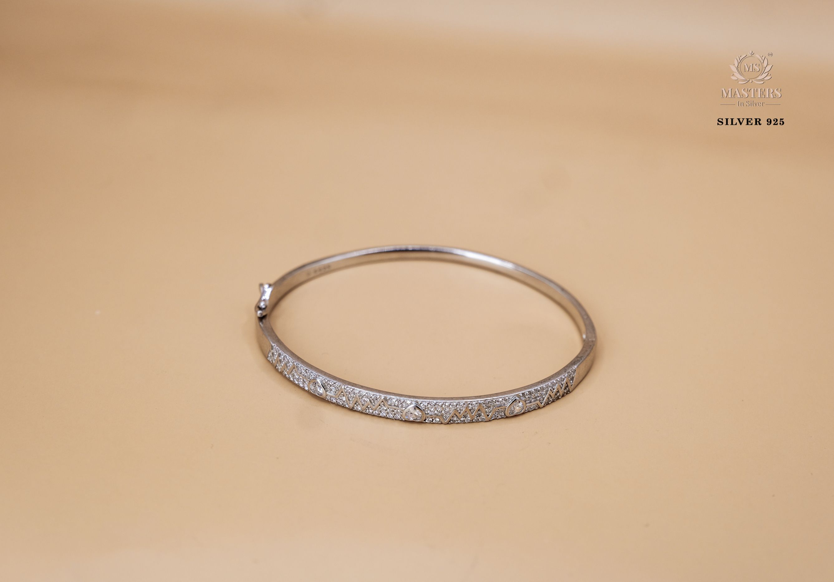 STERLING SLEEK DUAL LOCK SAFETY EQUIPPED ZIRCON STUDDED