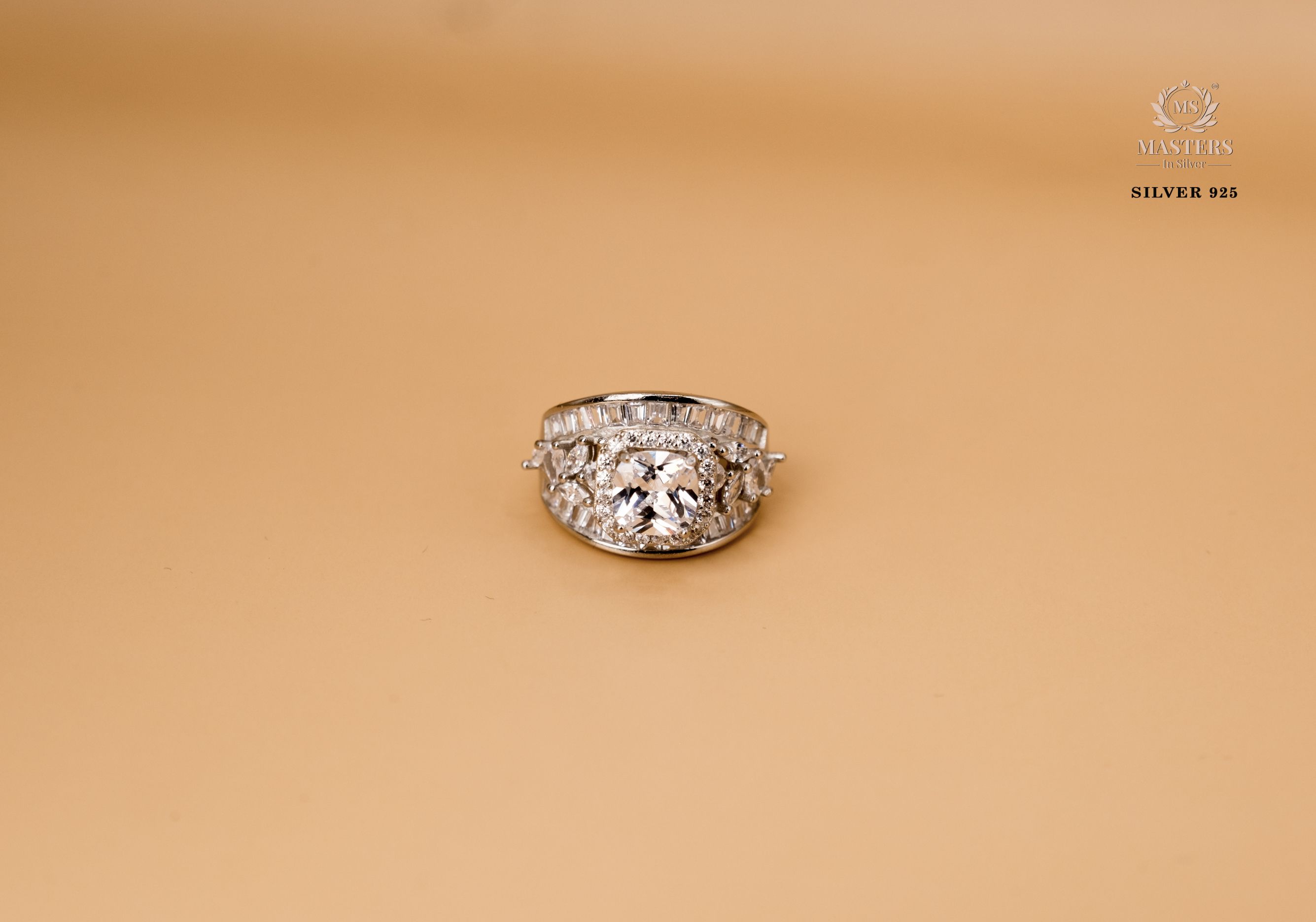 ORIGINAL IMPORTED COCKTAIL SILVER 925 RING