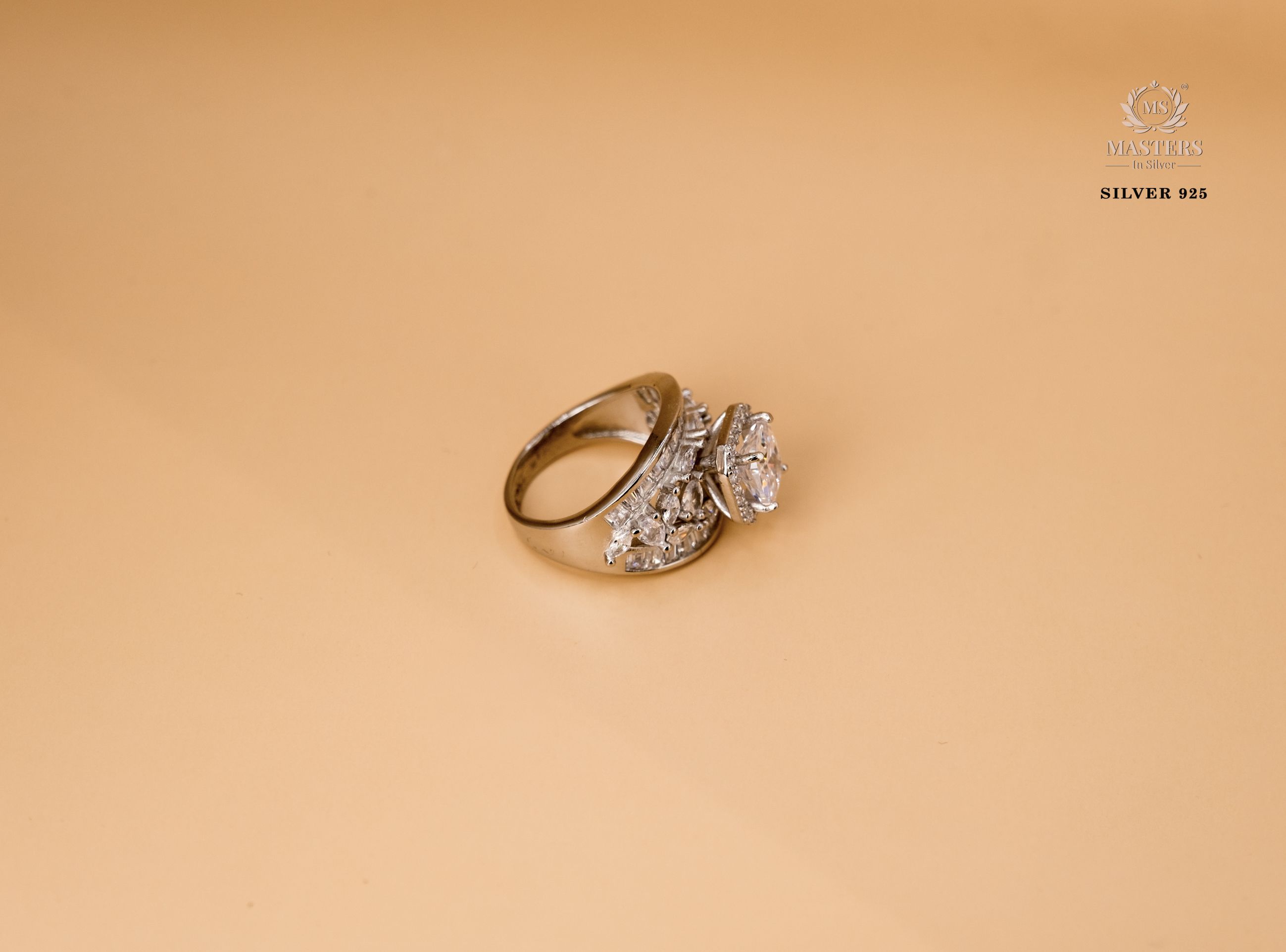 ORIGINAL IMPORTED COCKTAIL SILVER 925 RING