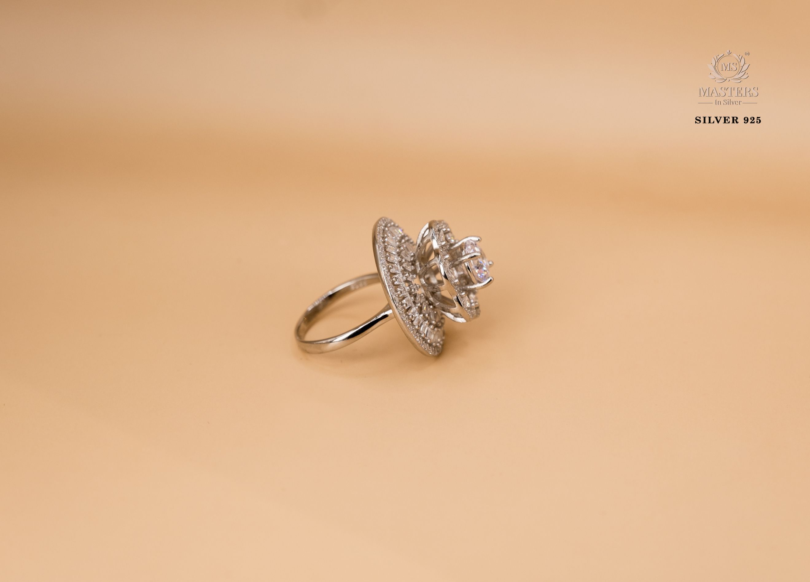 ORIGINAL IMPORTED COCKTAIL SILVER 925 RING
