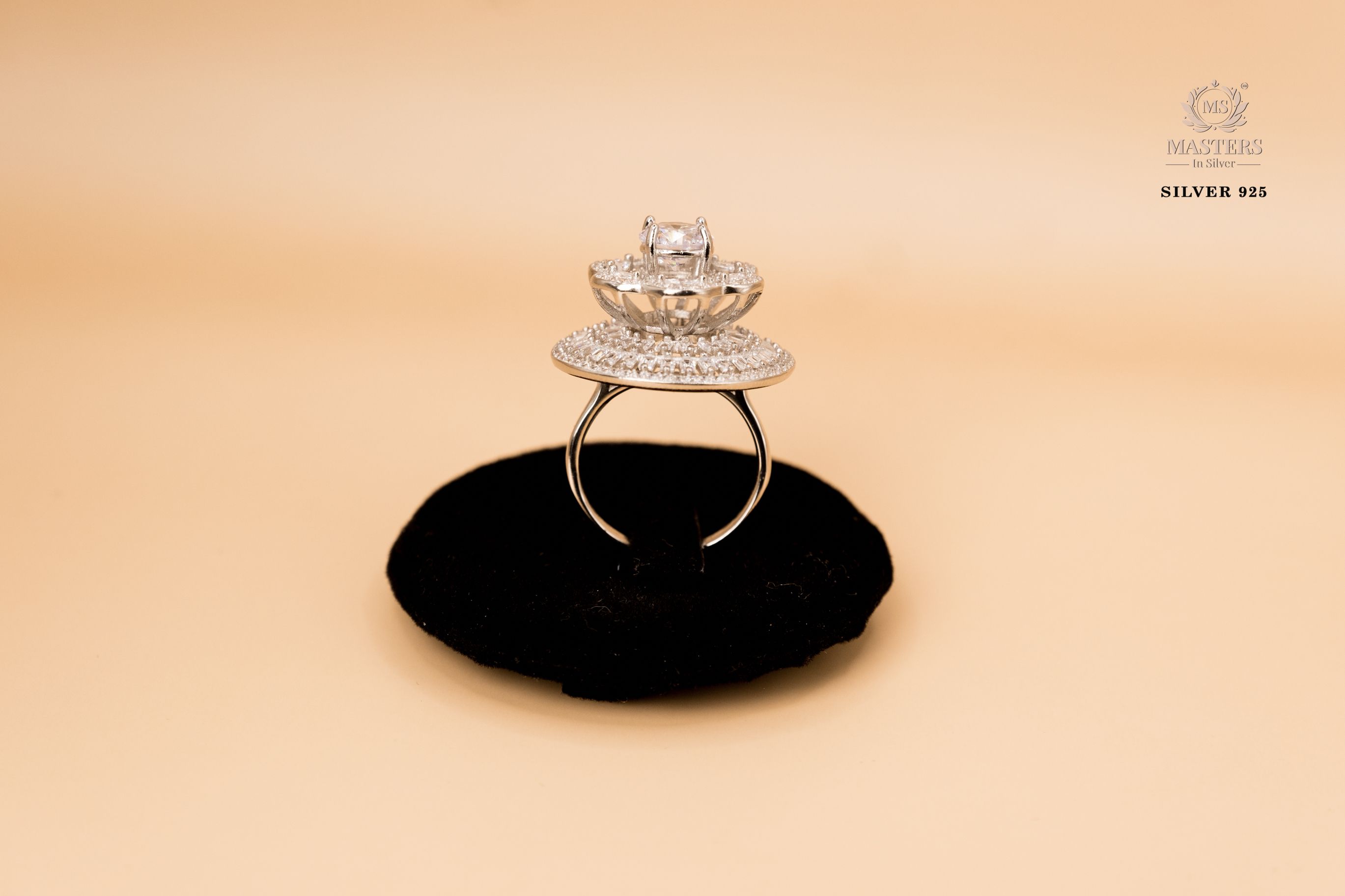 ORIGINAL IMPORTED COCKTAIL SILVER 925 RING