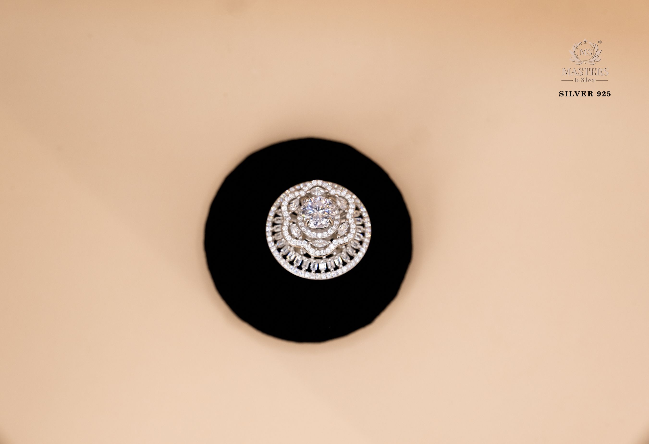 ORIGINAL IMPORTED COCKTAIL SILVER 925 RING
