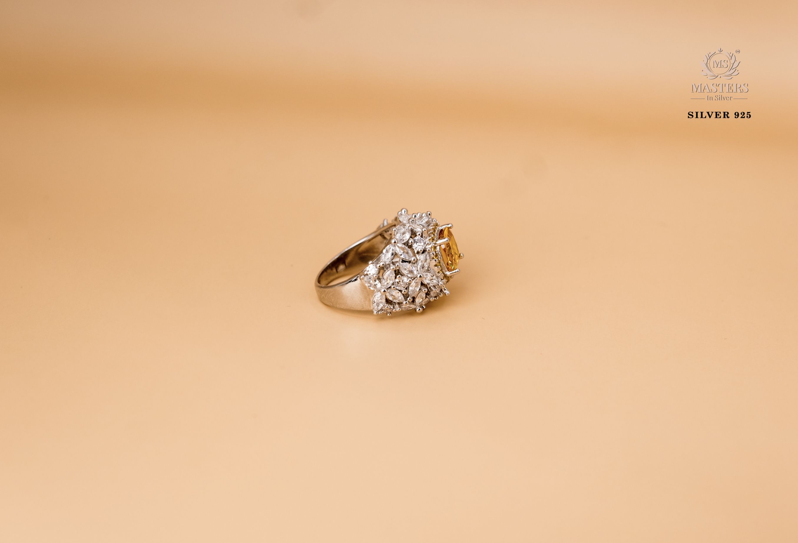 ORIGINAL IMPORTED COCKTAIL SILVER 925 RING