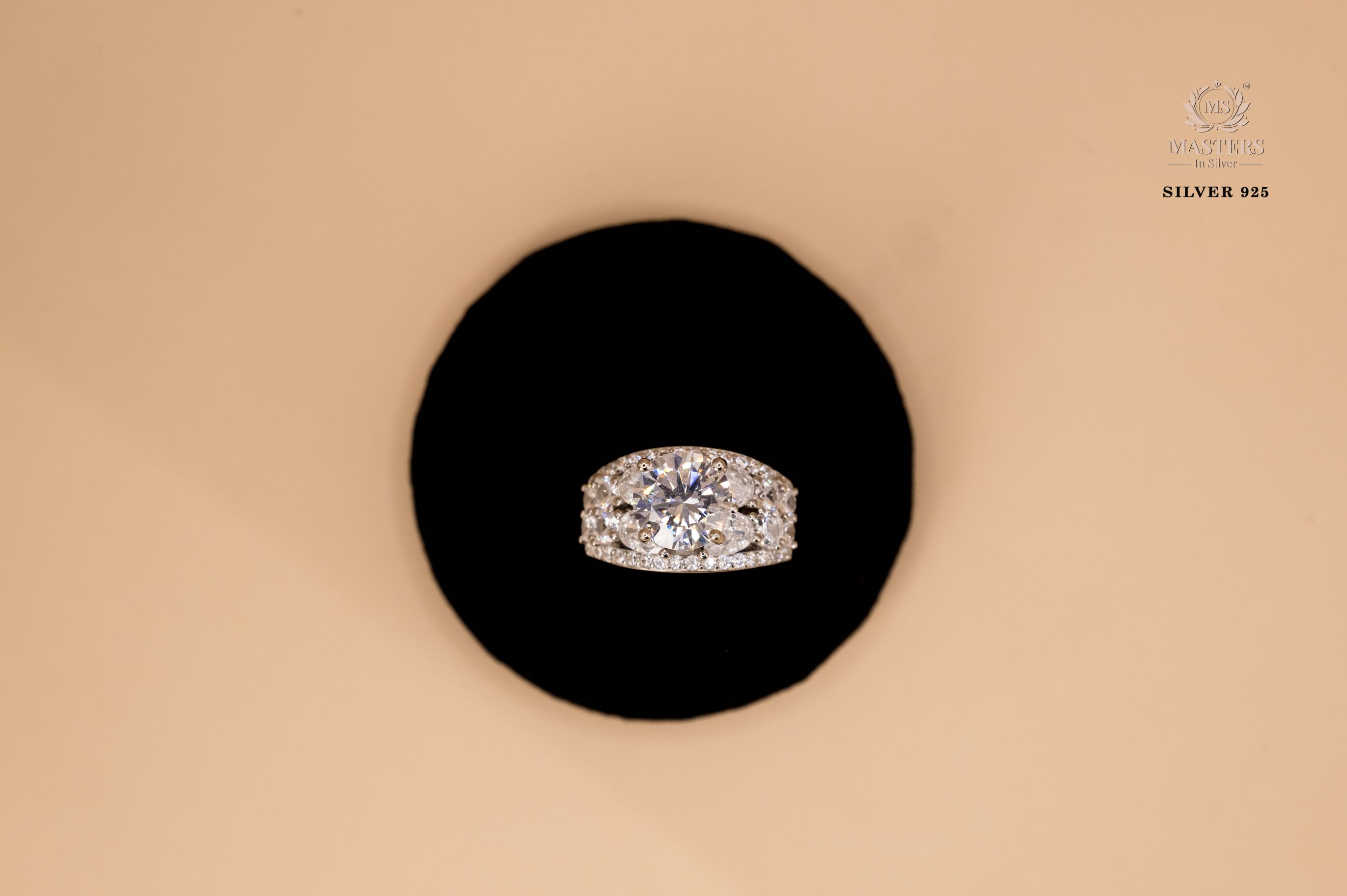 ORIGINAL IMPORTED COCKTAIL SILVER 925 RING
