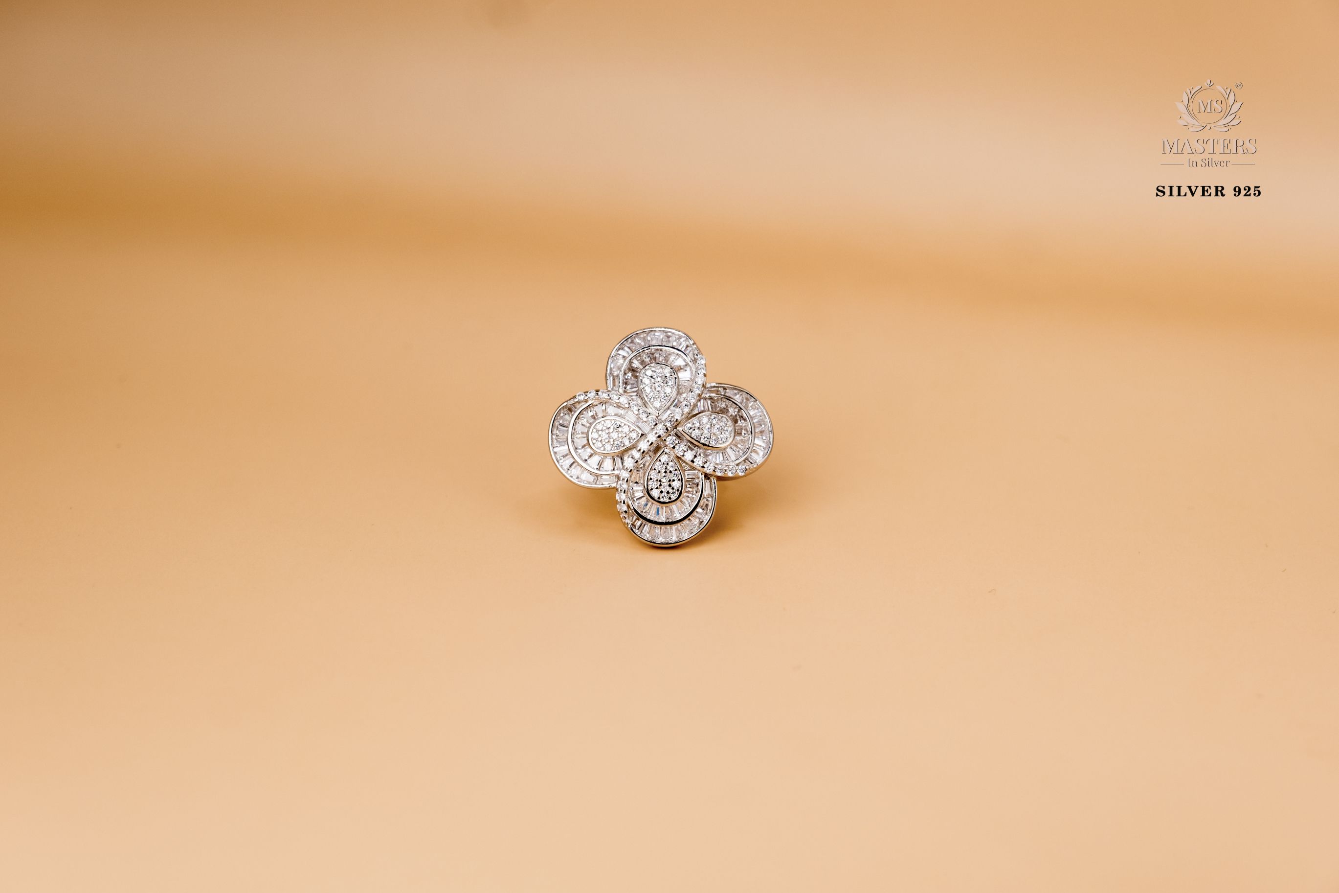 ORIGINAL IMPORTED COCKTAIL SILVER 925 RING