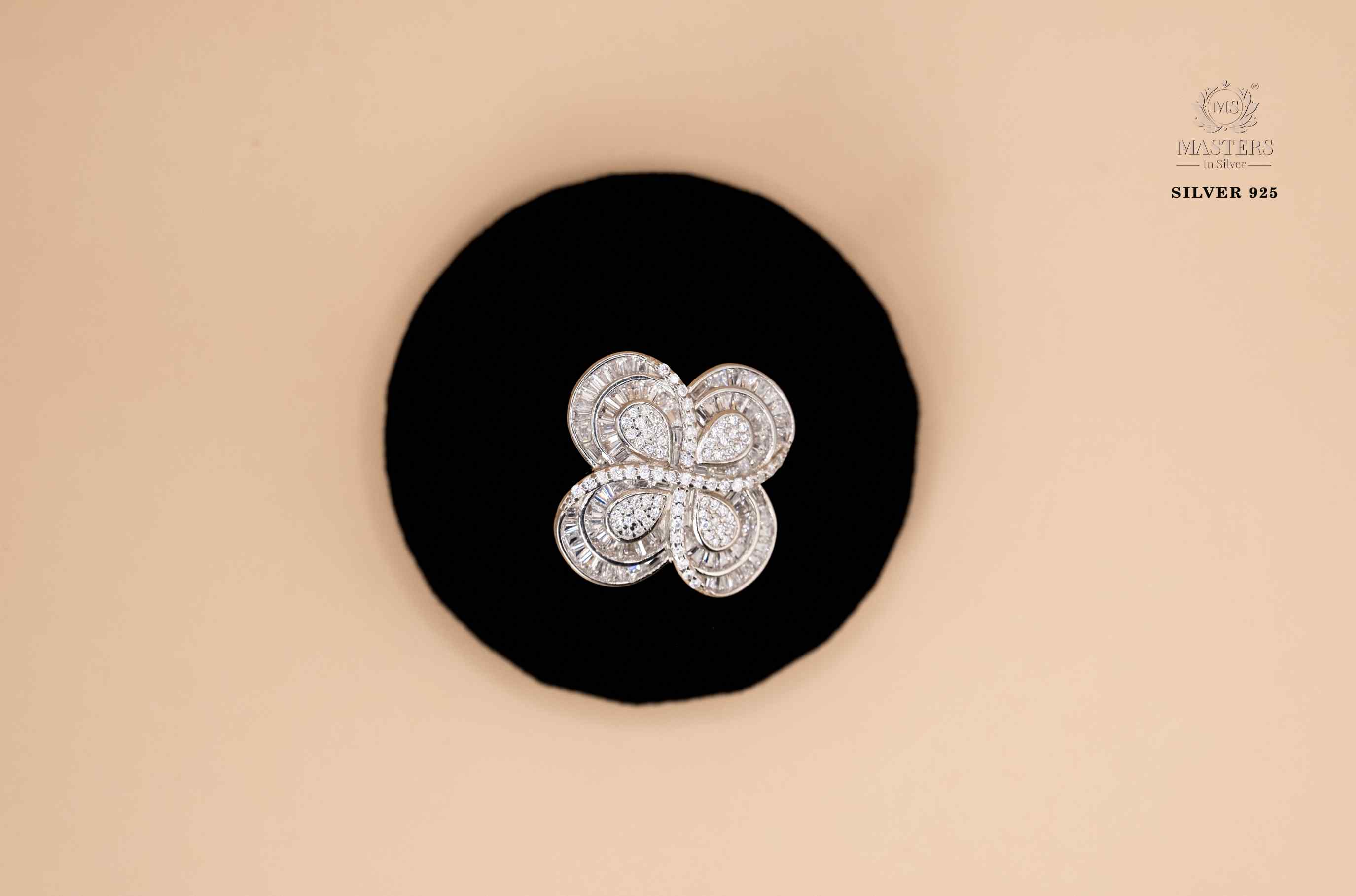 ORIGINAL IMPORTED COCKTAIL SILVER 925 RING