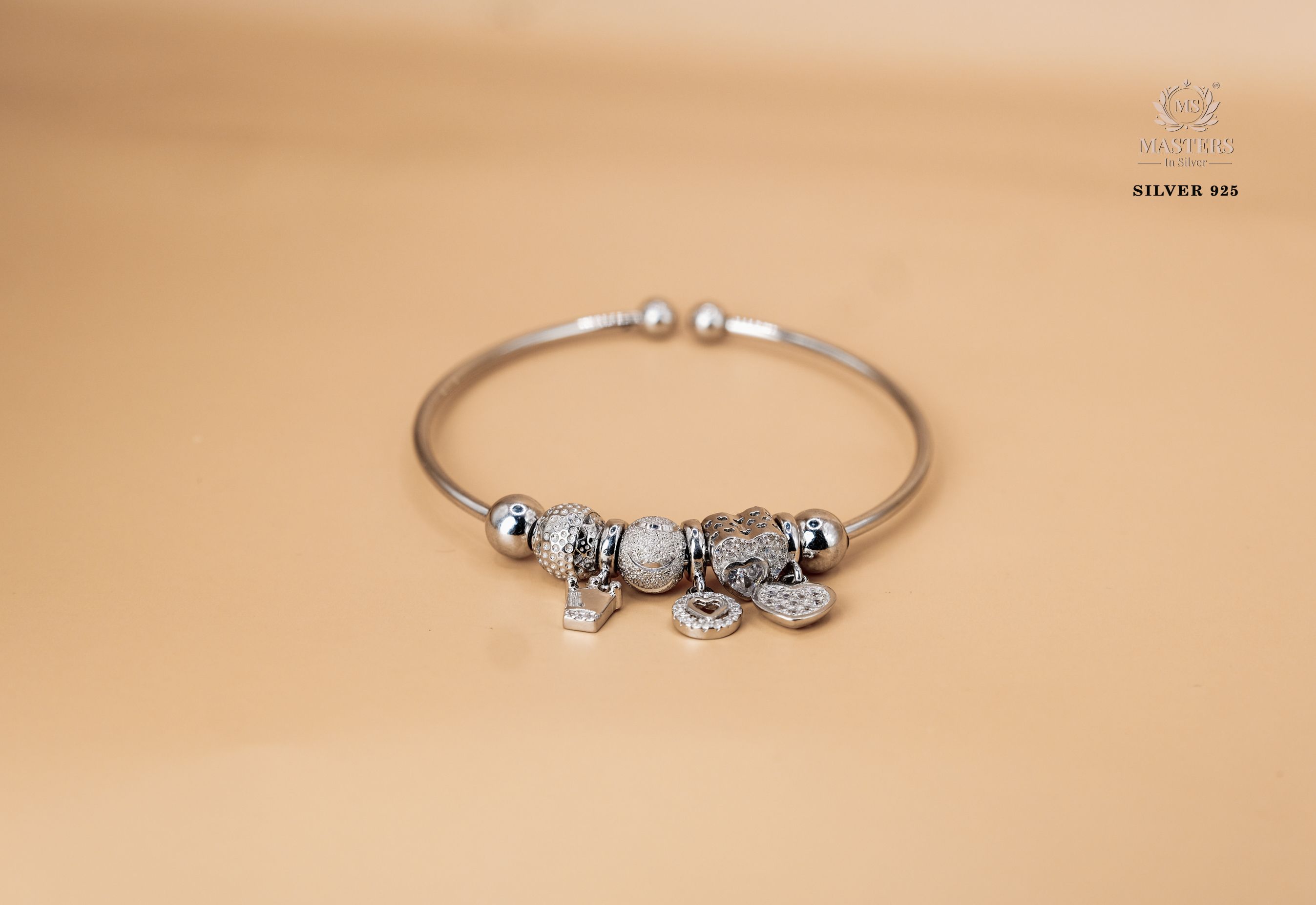 STERLING SILVER DUAL LOCK SAFETY EQUIPPED ZIRCON STUDDED