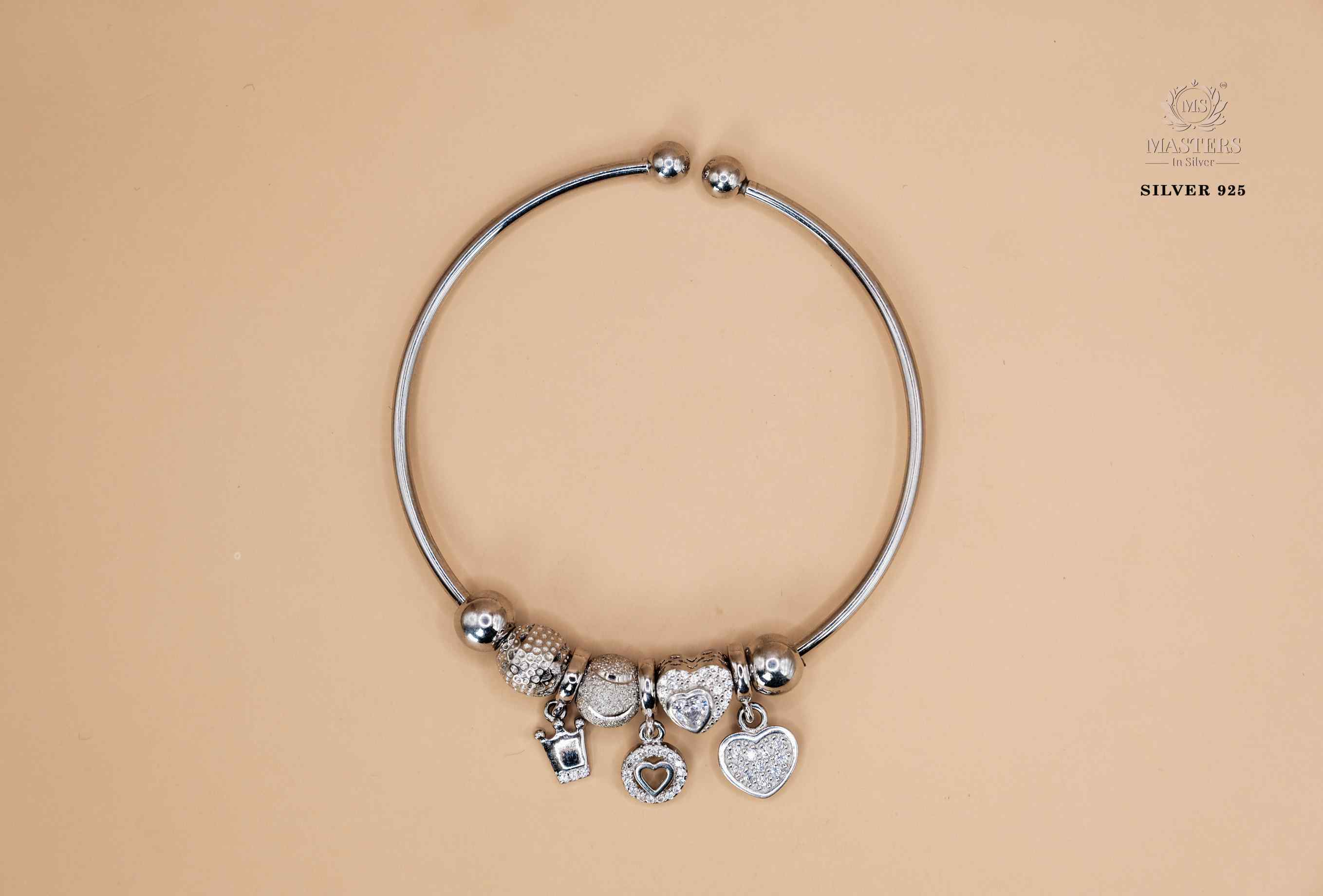 STERLING SILVER DUAL LOCK SAFETY EQUIPPED ZIRCON STUDDED