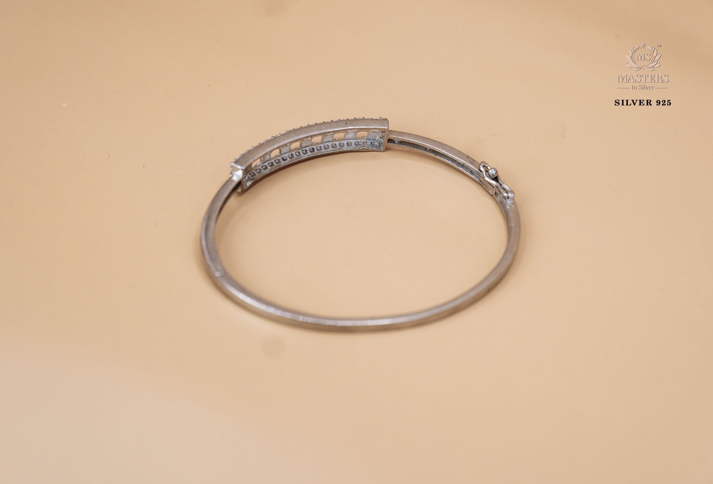 STERLING SLEEK DUAL LOCK SAFETY EQUIPPED ZIRCON STUDDED