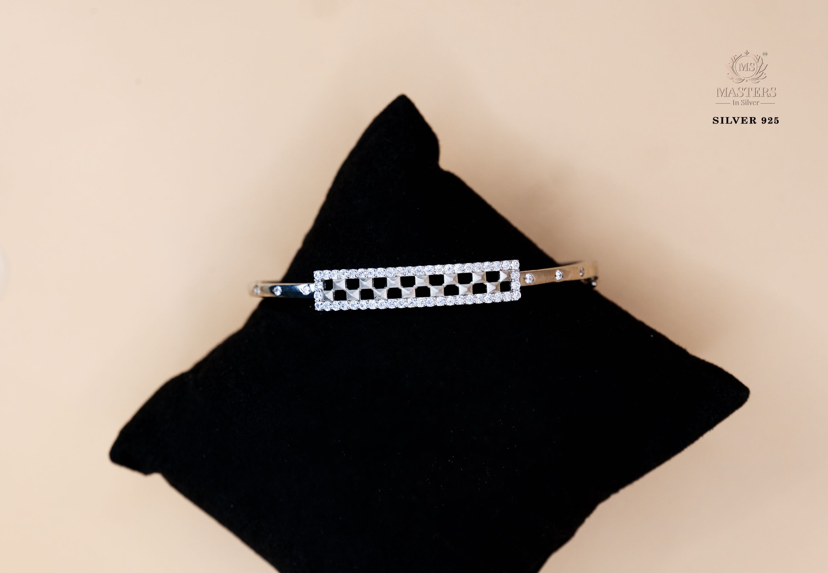 STERLING SLEEK DUAL LOCK SAFETY EQUIPPED ZIRCON STUDDED