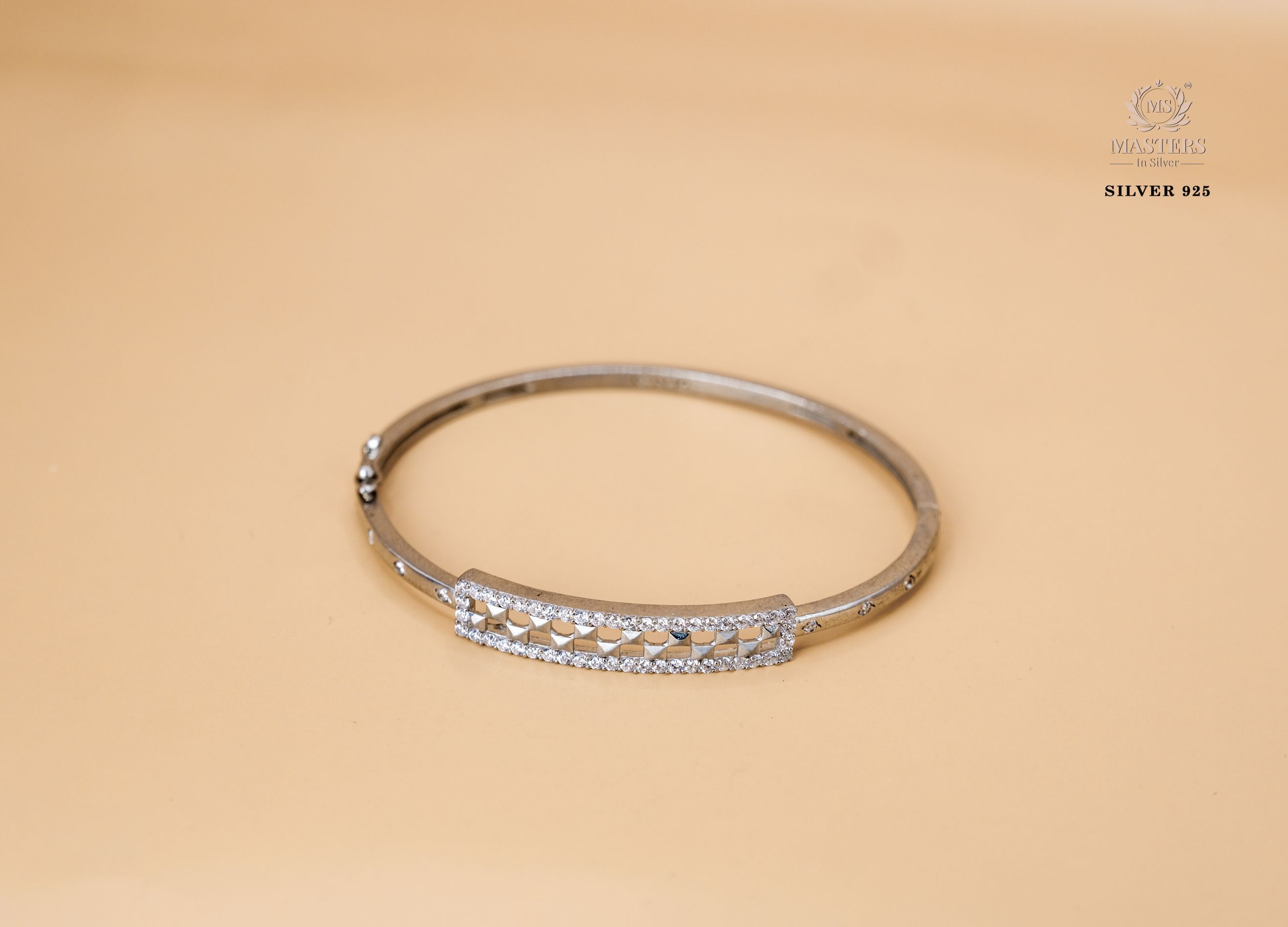 STERLING SLEEK DUAL LOCK SAFETY EQUIPPED ZIRCON STUDDED
