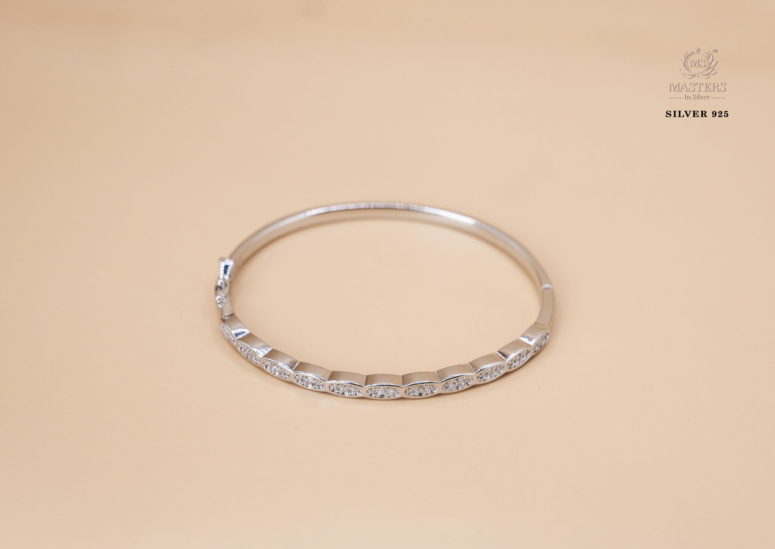 STERLING SLEEK DUAL LOCK SAFETY EQUIPPED ZIRCON STUDDED