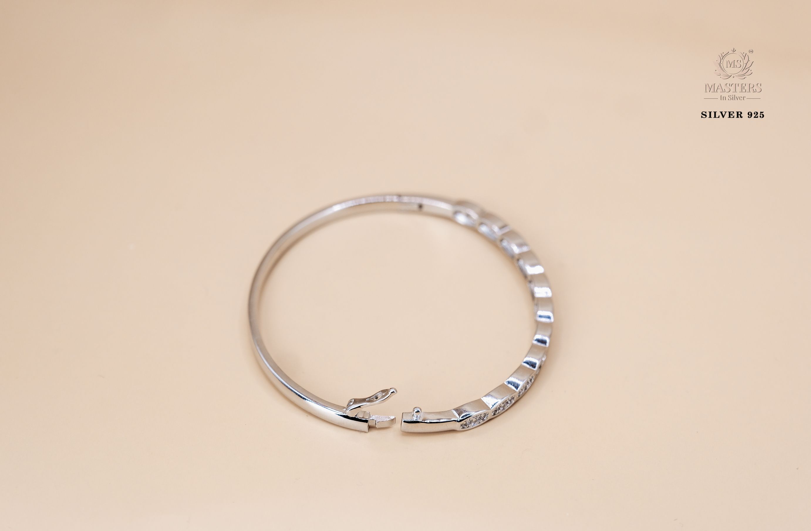 STERLING SLEEK DUAL LOCK SAFETY EQUIPPED ZIRCON STUDDED