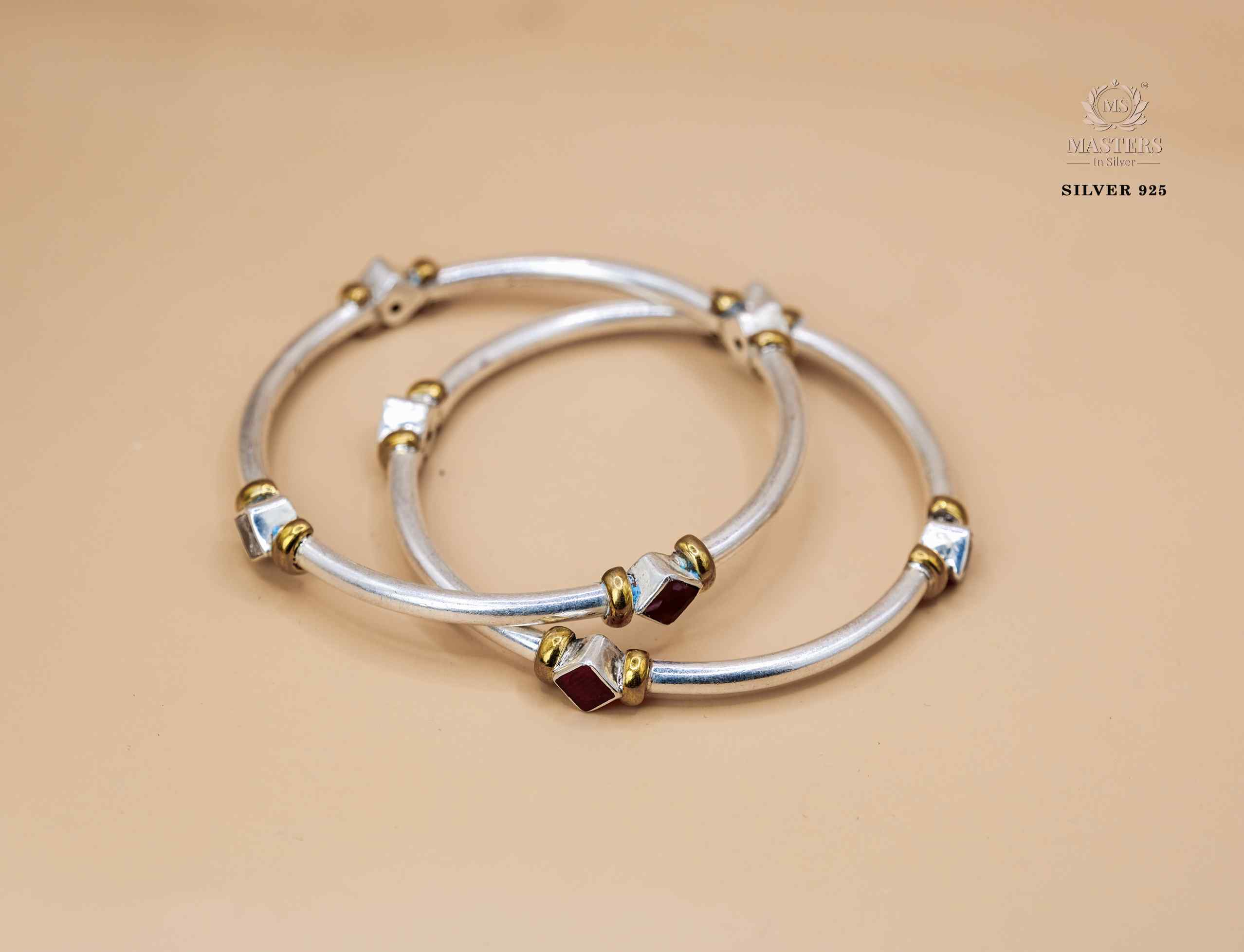BANGLES CUT STONES REGULAR USE DUAL TONE