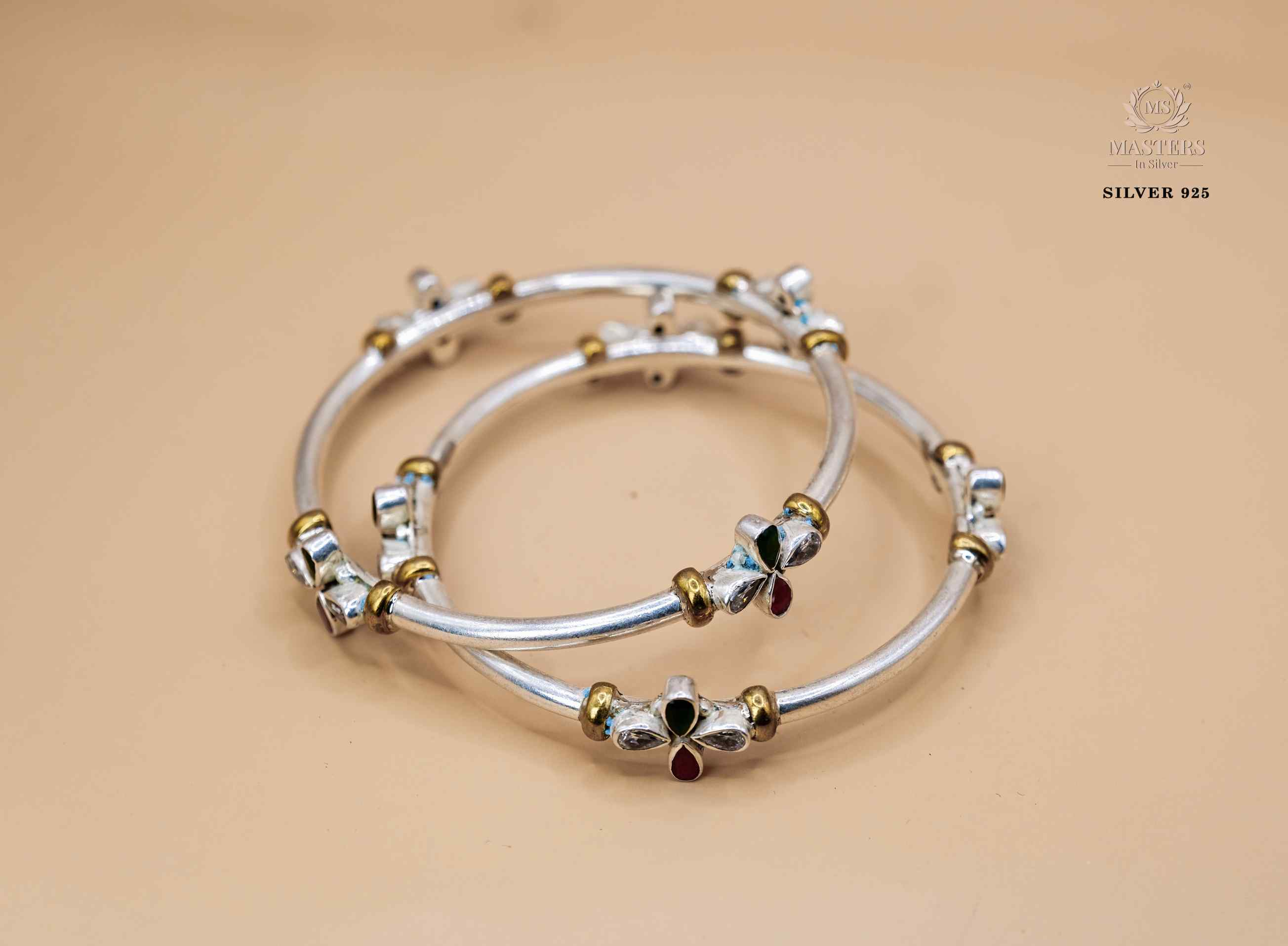 BANGLES CUT STONES REGULAR USE DUAL TONE