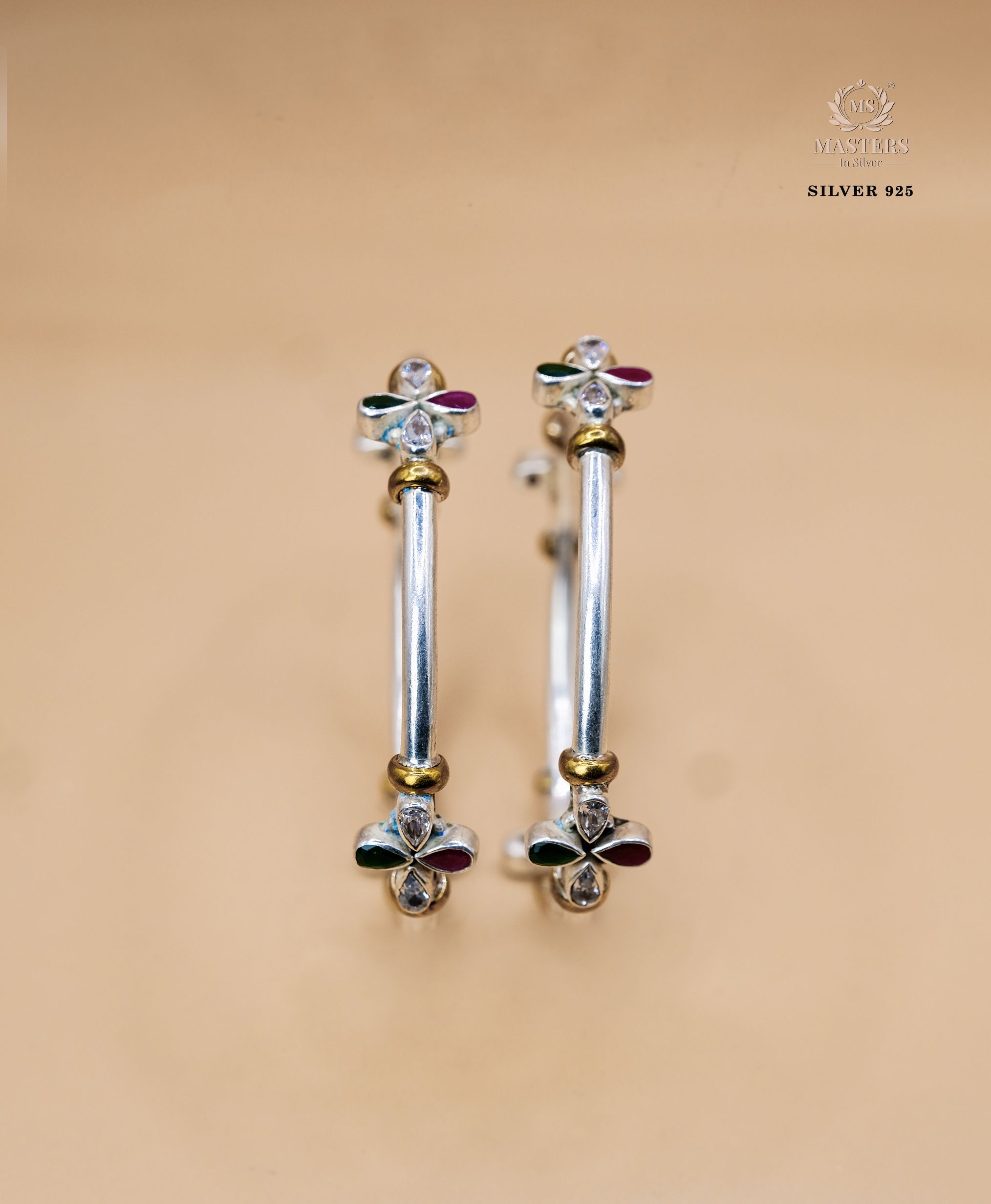 BANGLES CUT STONES REGULAR USE DUAL TONE