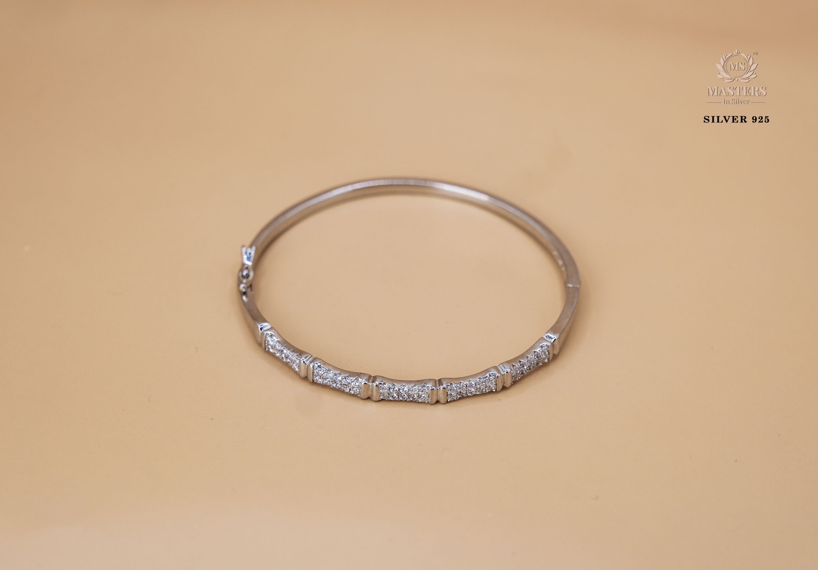 STERLING SLEEK DUAL LOCK SAFETY EQUIPPED ZIRCON STUDDED