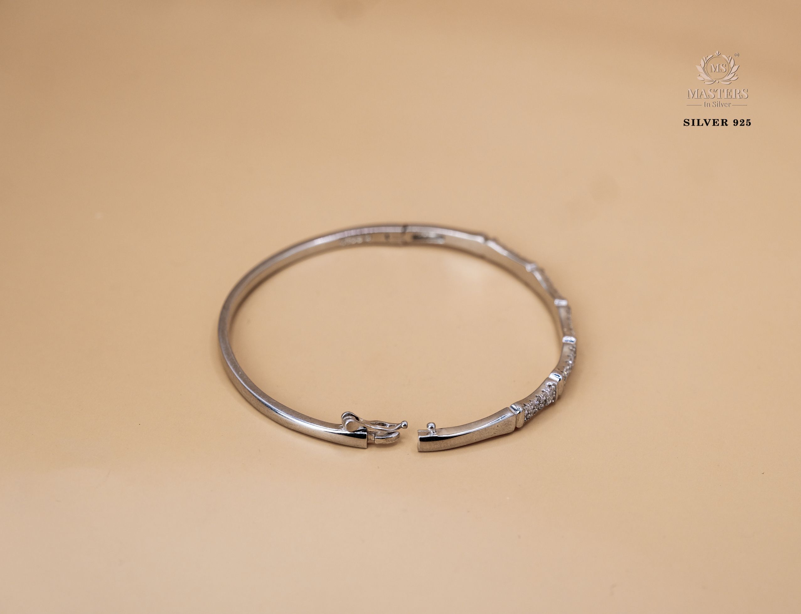 STERLING SLEEK DUAL LOCK SAFETY EQUIPPED ZIRCON STUDDED