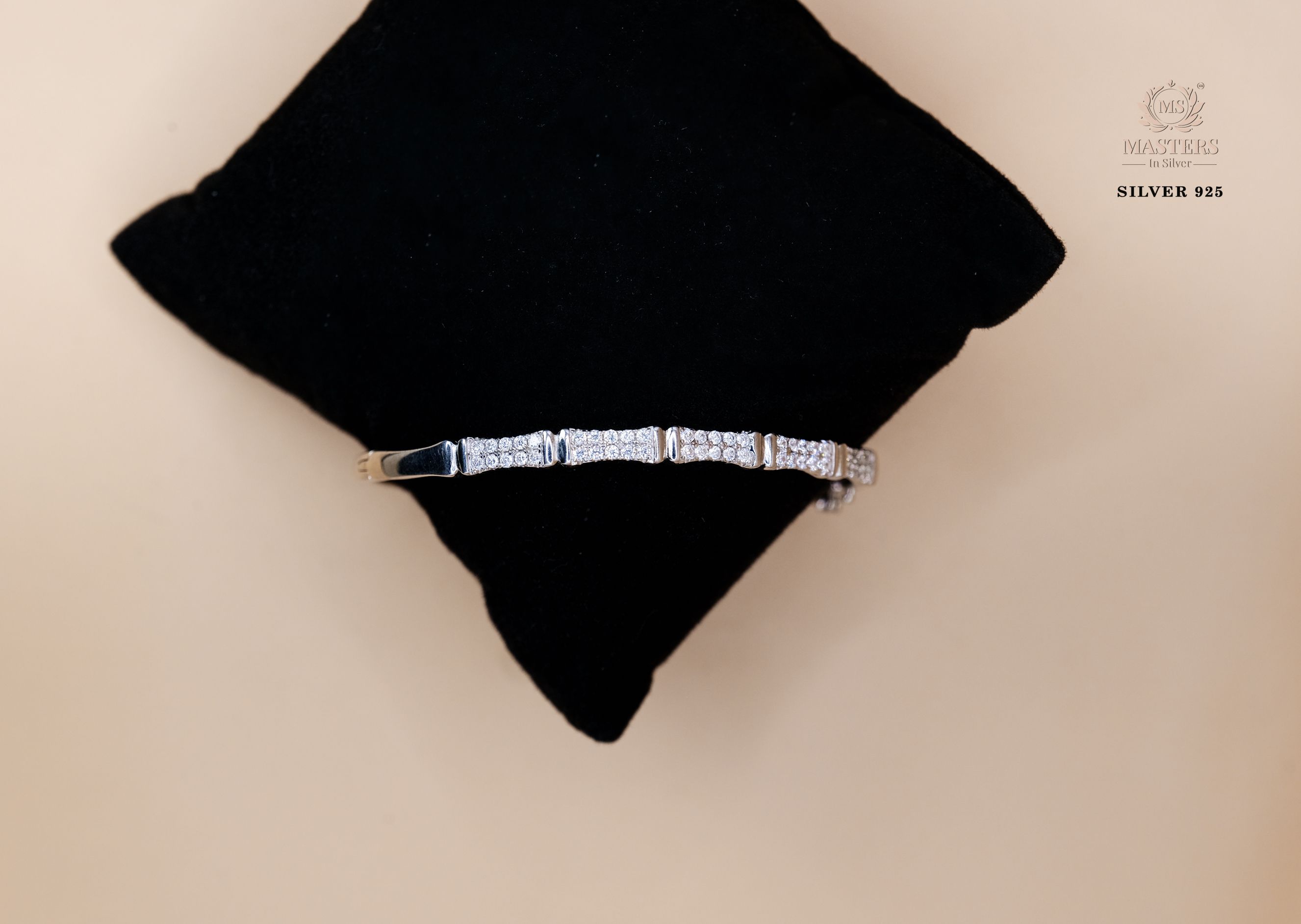 STERLING SLEEK DUAL LOCK SAFETY EQUIPPED ZIRCON STUDDED