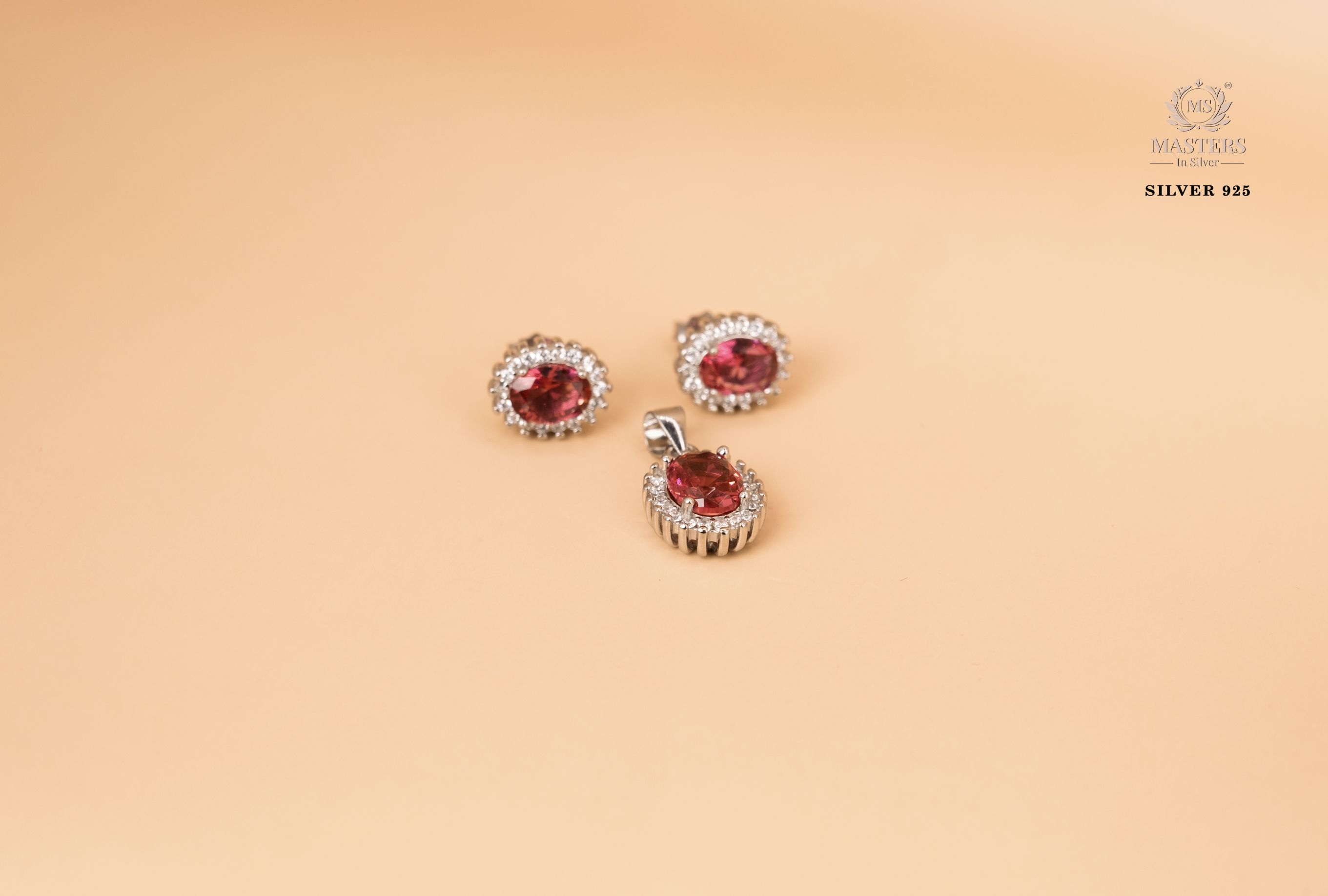 PENDANT SETS, DIAMOND LOOKS, REGULAR WEAR, ORIGINAL IMPORTED OVAL PINK FLORAL🎁